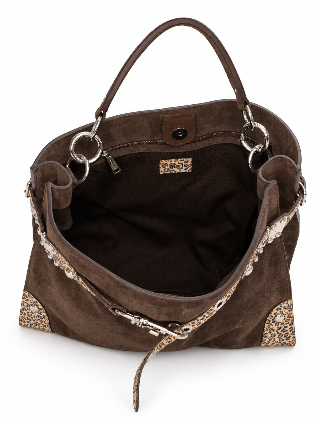 Trapper brown suede - leopard