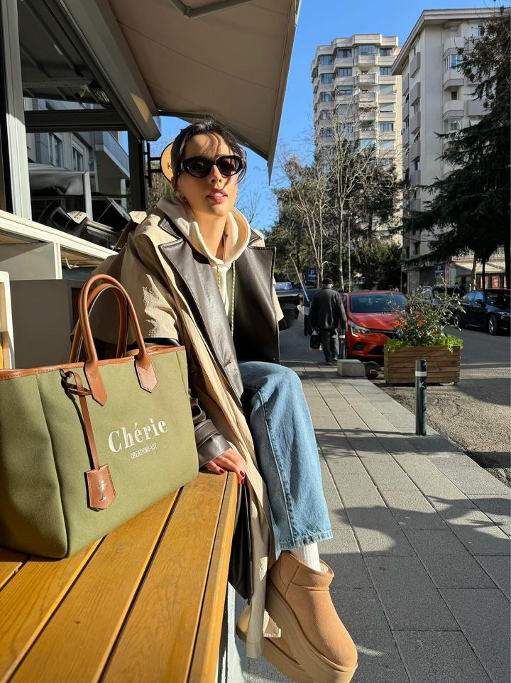 Rachel Canvas large forest green