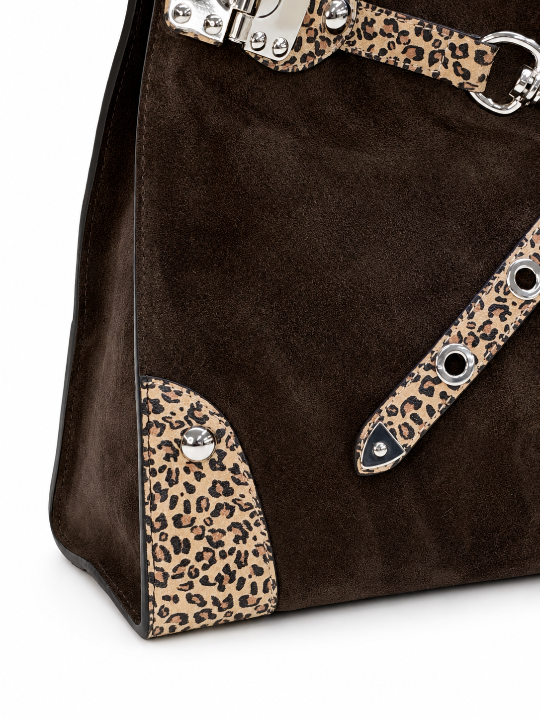 Trapper brown suede - leopard