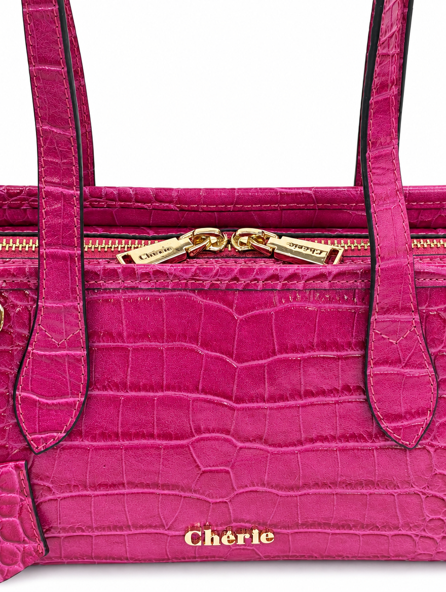 RACHEL SHOULDER - PINK CROCO