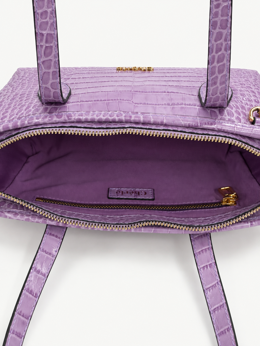 RACHEL SHOULDER - LILAC CROCO