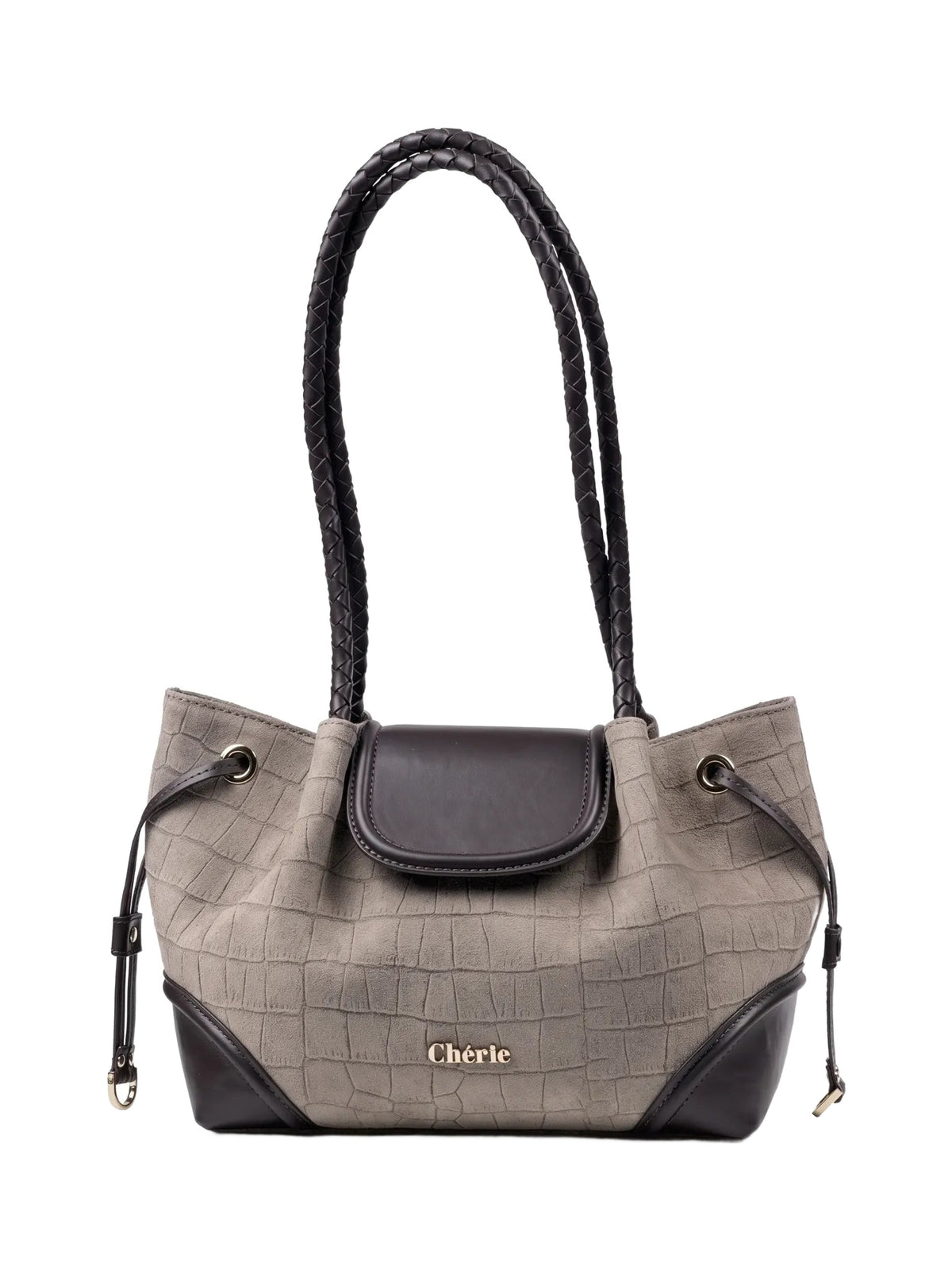 BLAIR Mink Croc Suede çanta