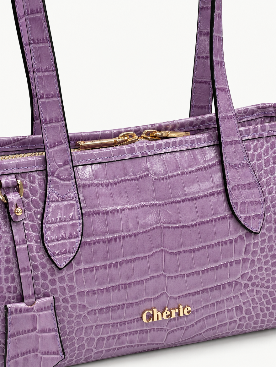 RACHEL SHOULDER - LILAC CROCO