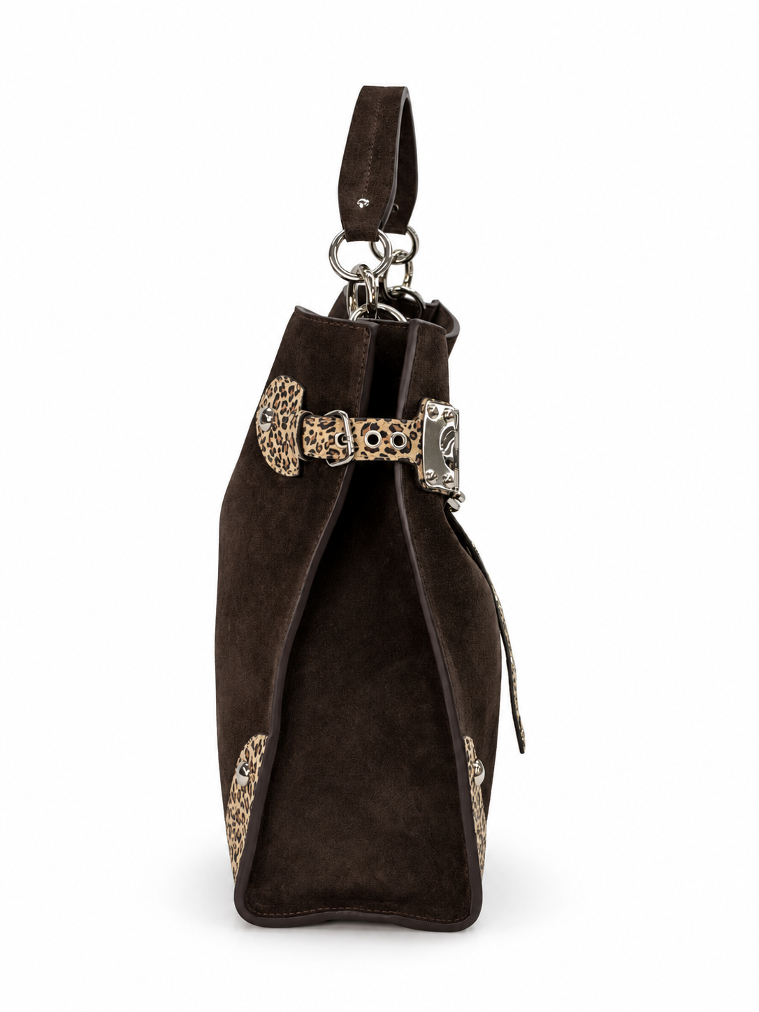 Trapper brown suede - leopard