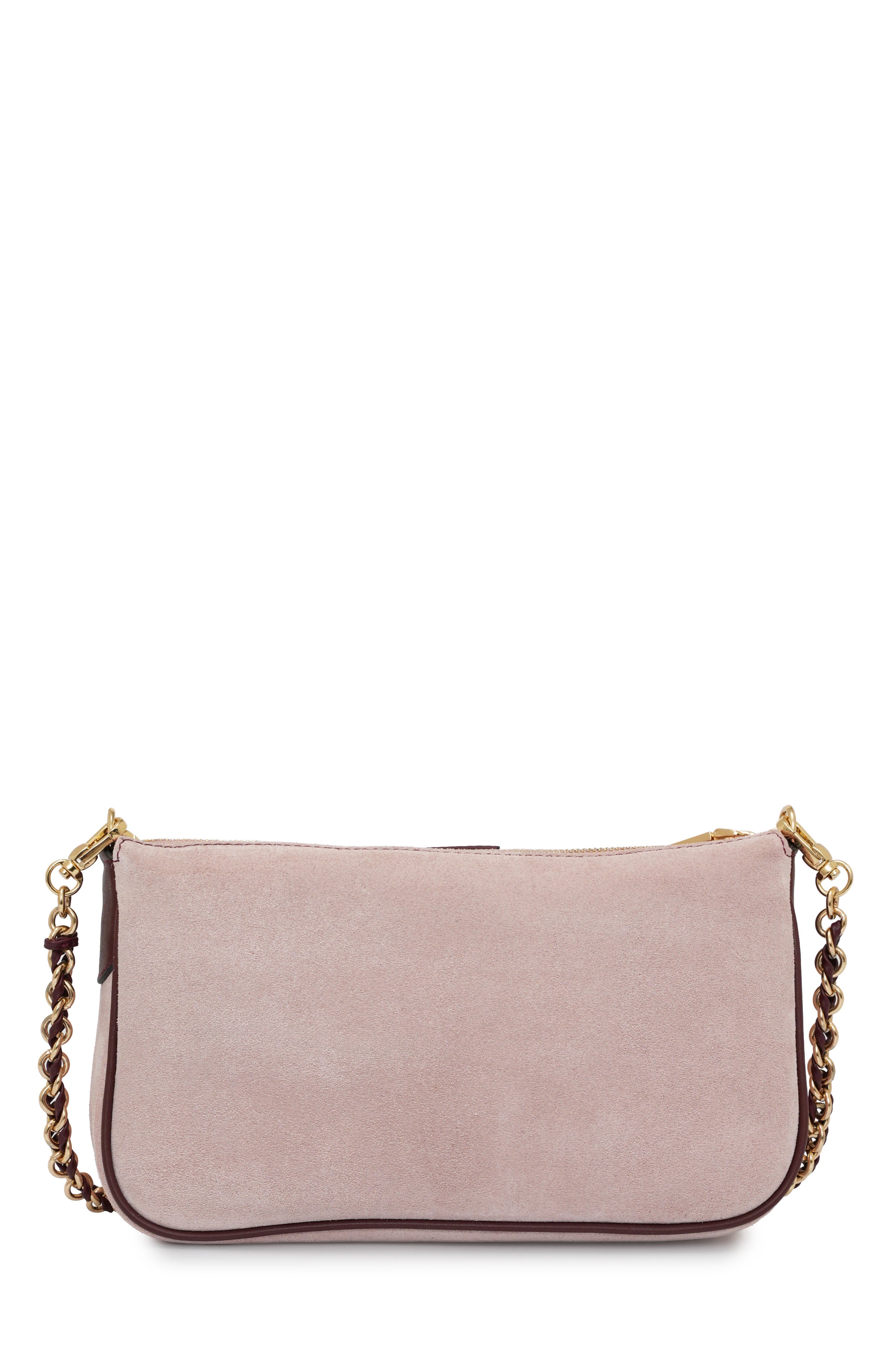 Lovita suede pink-burgundy leather