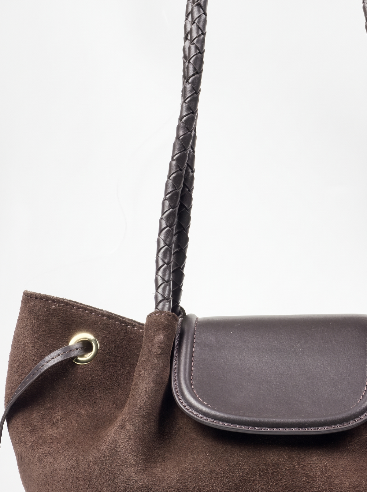 BLAIR Brown Suede çanta