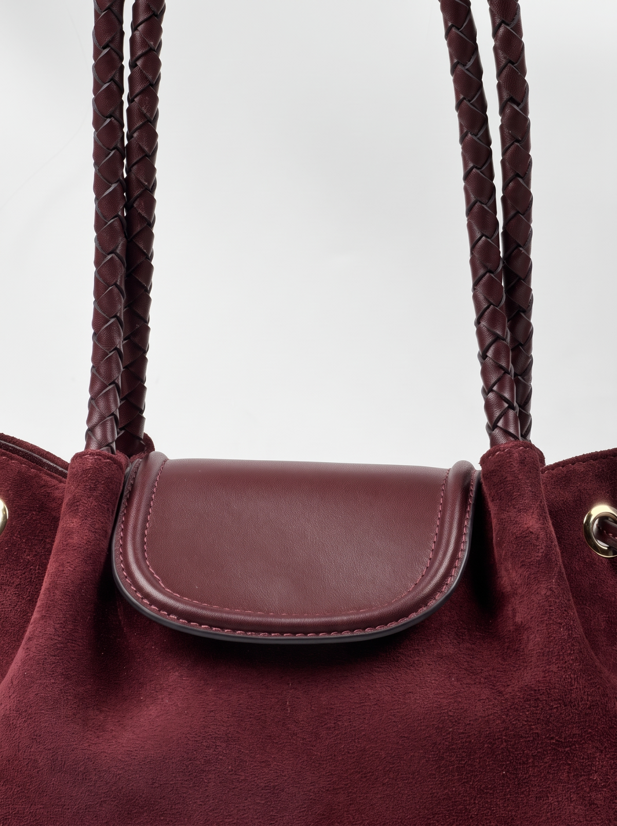 BLAIR Burgundy Suede çanta