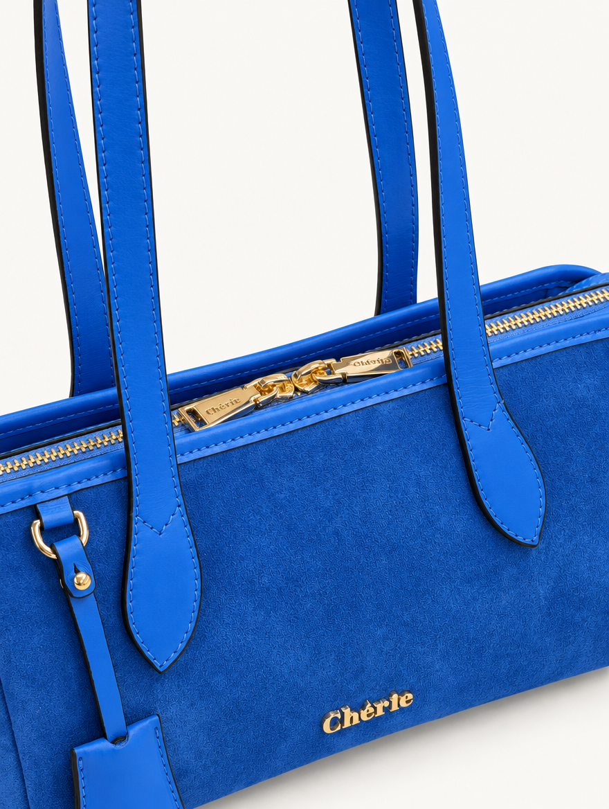 RACHEL SHOULDER - BLUE SUEDE