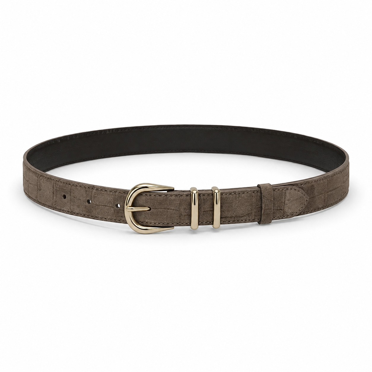 Cozy Belt - Vizon Croc Süet