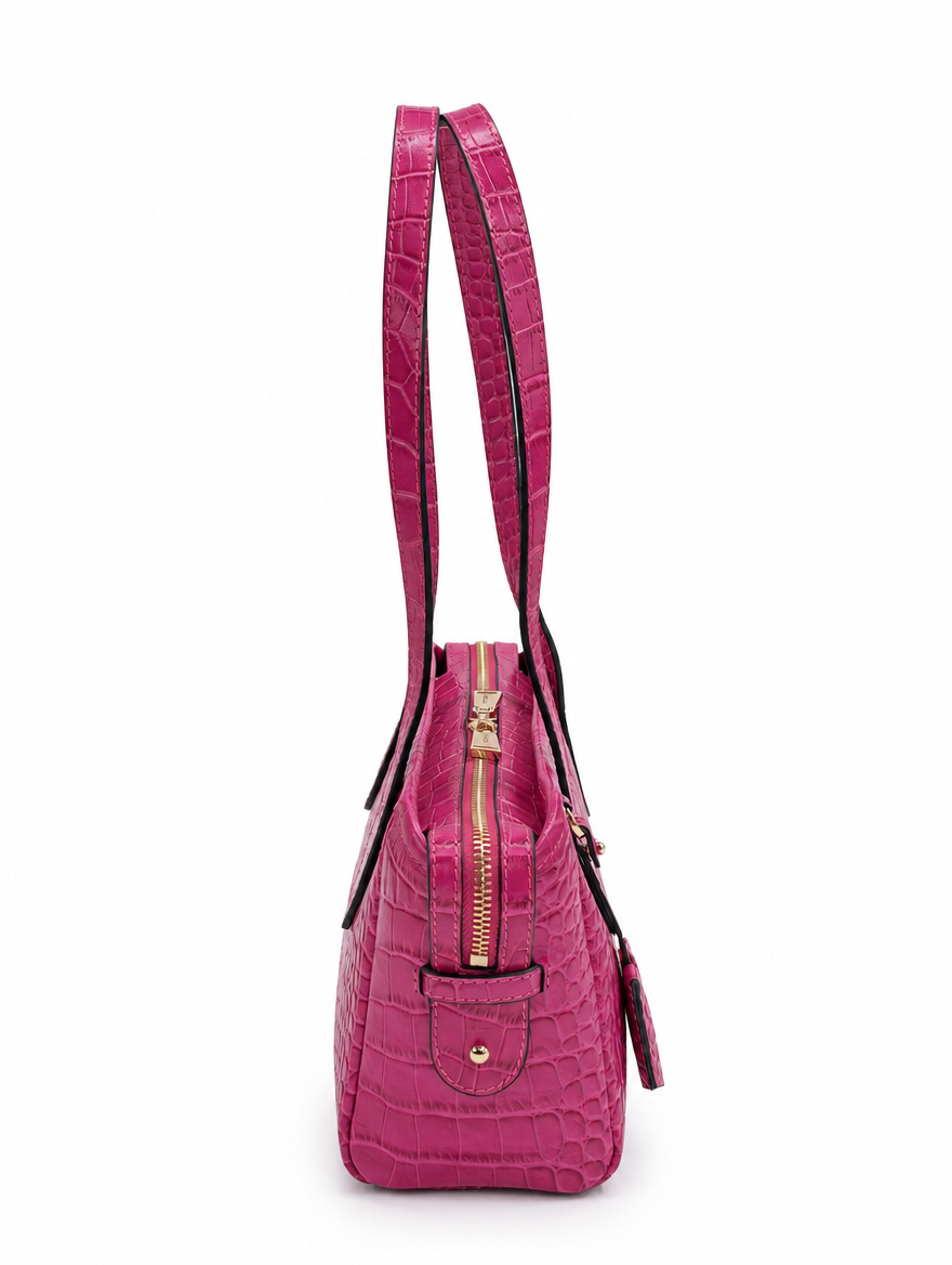 RACHEL SHOULDER - PINK CROCO