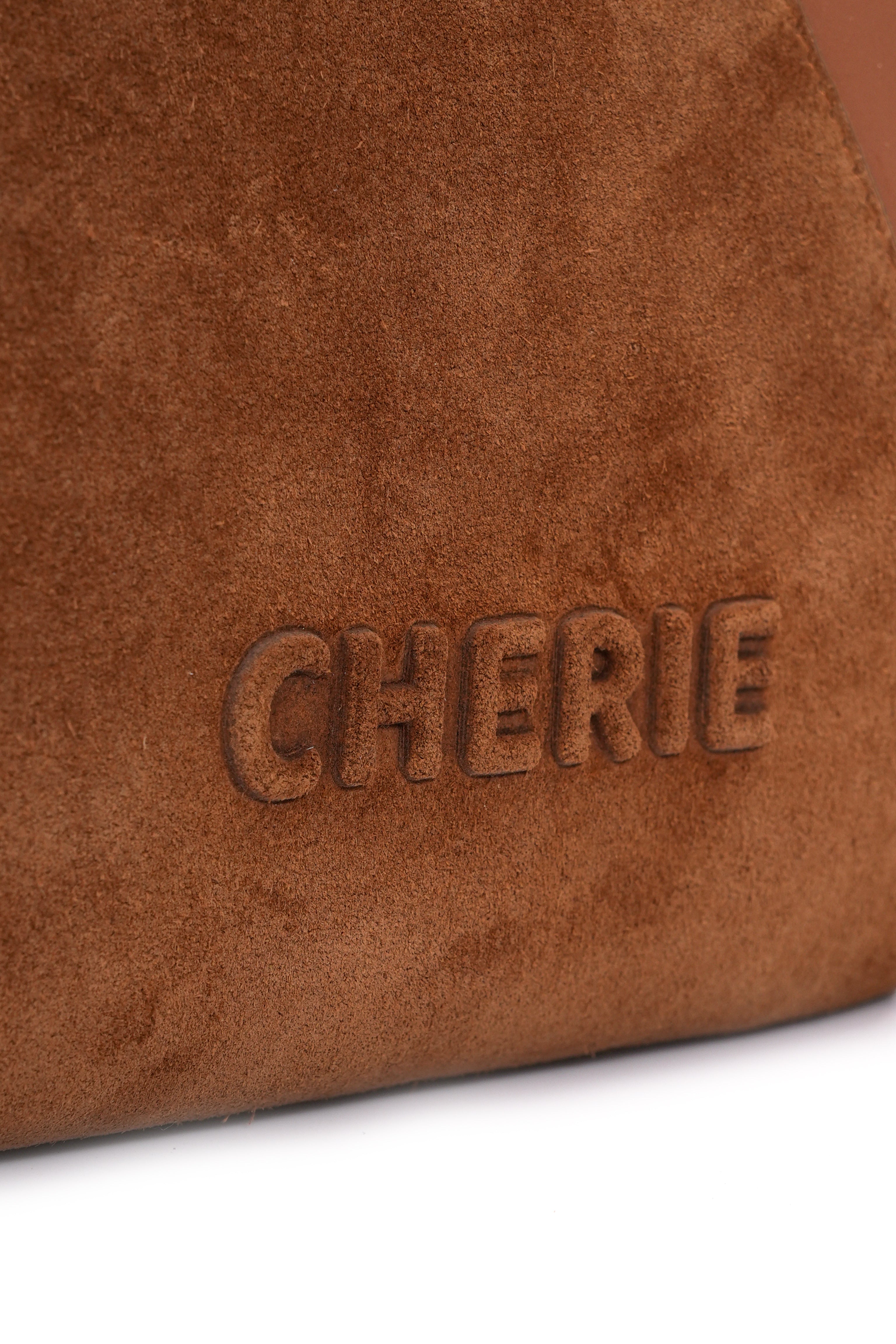 Katrina tan suede/leather shoulder bag