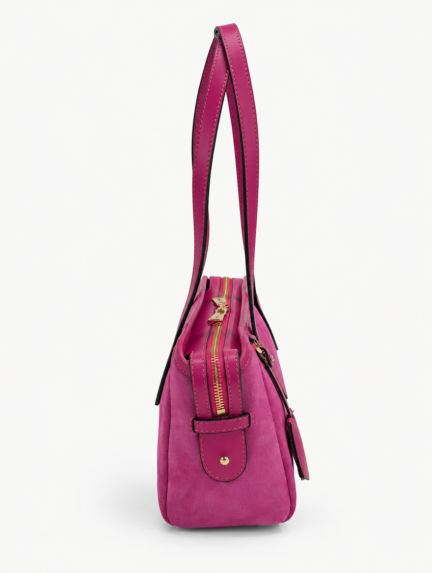 RACHEL SHOULDER - PINK SUEDE