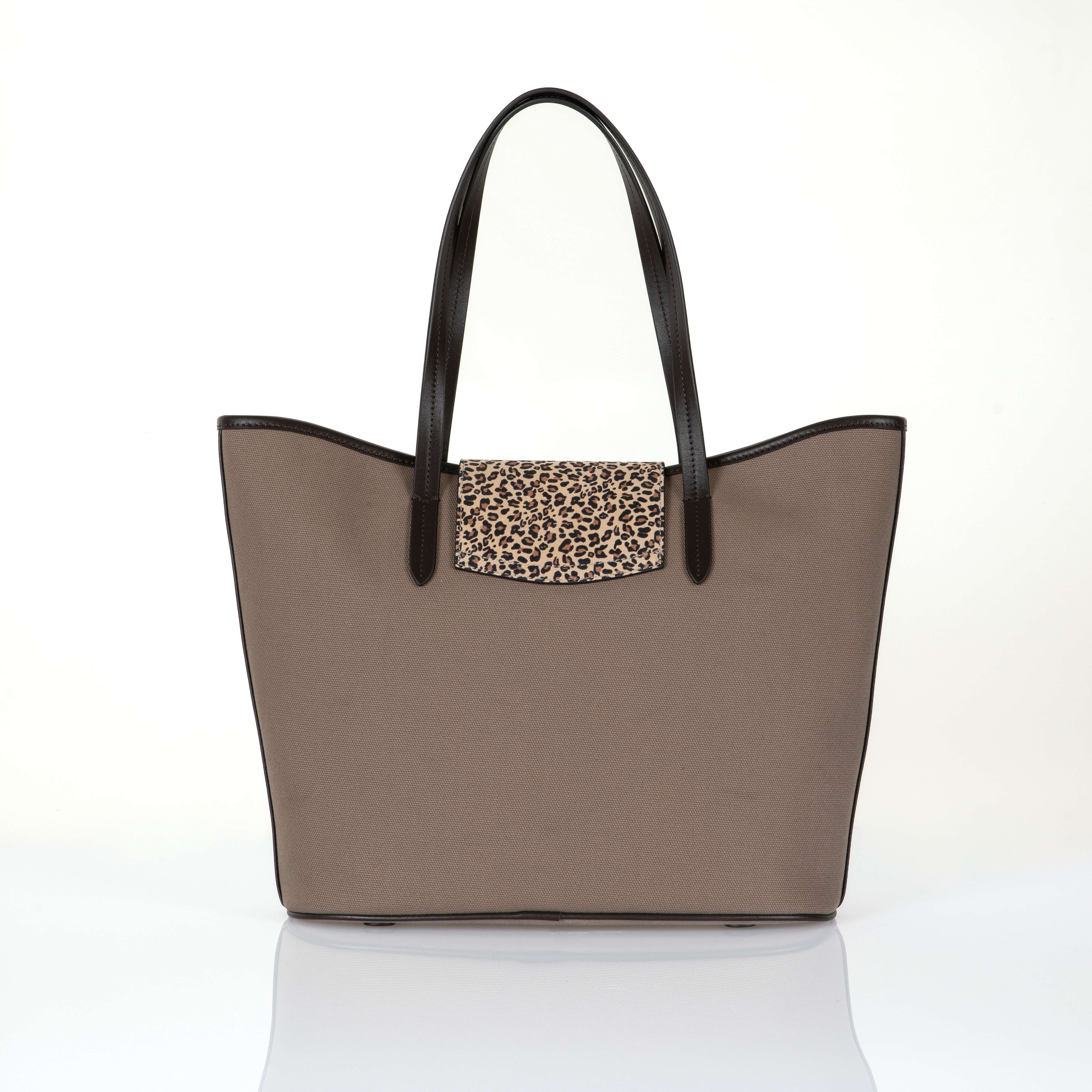 Cosmo Canvas Taupe - Leopard