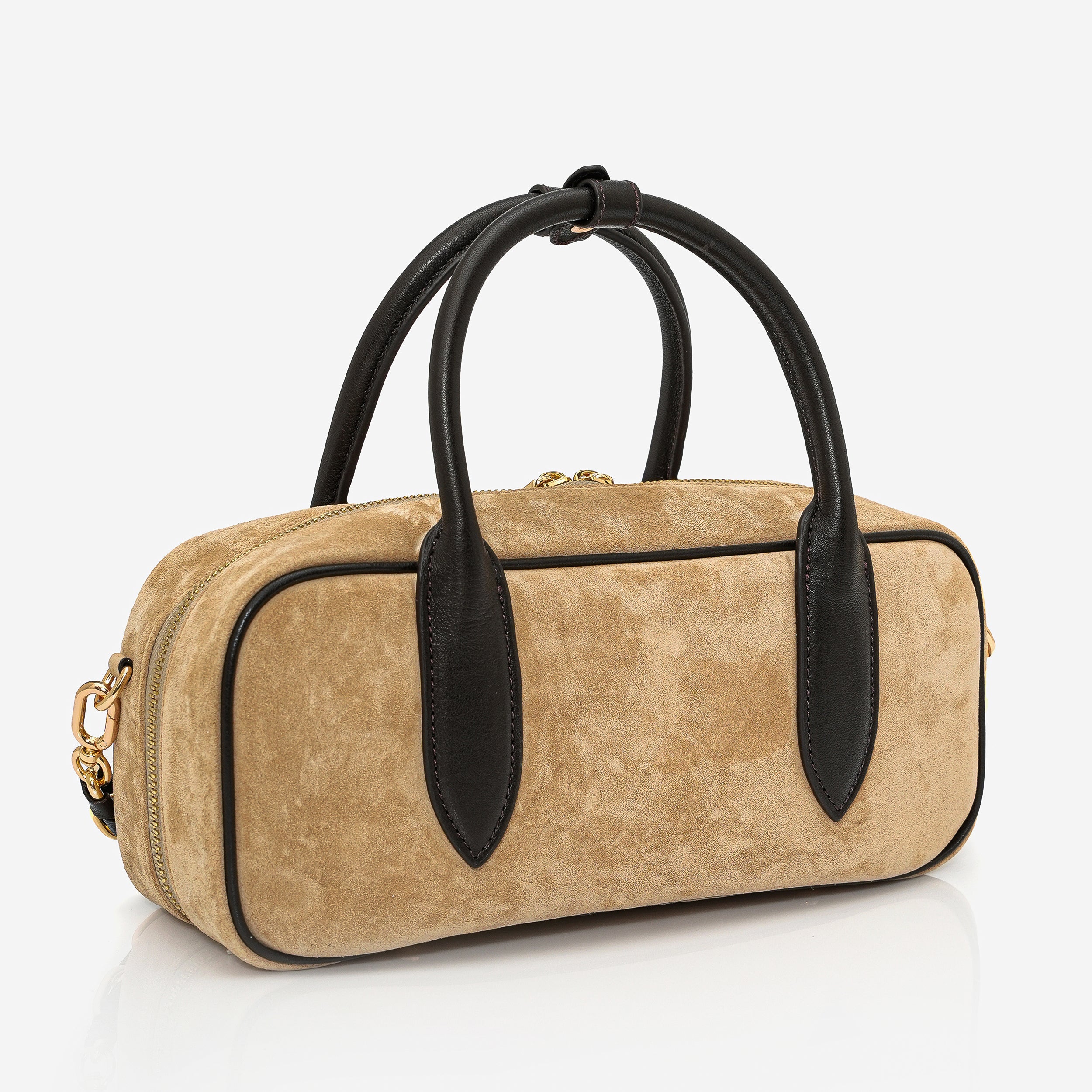 Monaco - Biscuit suede/brown leather