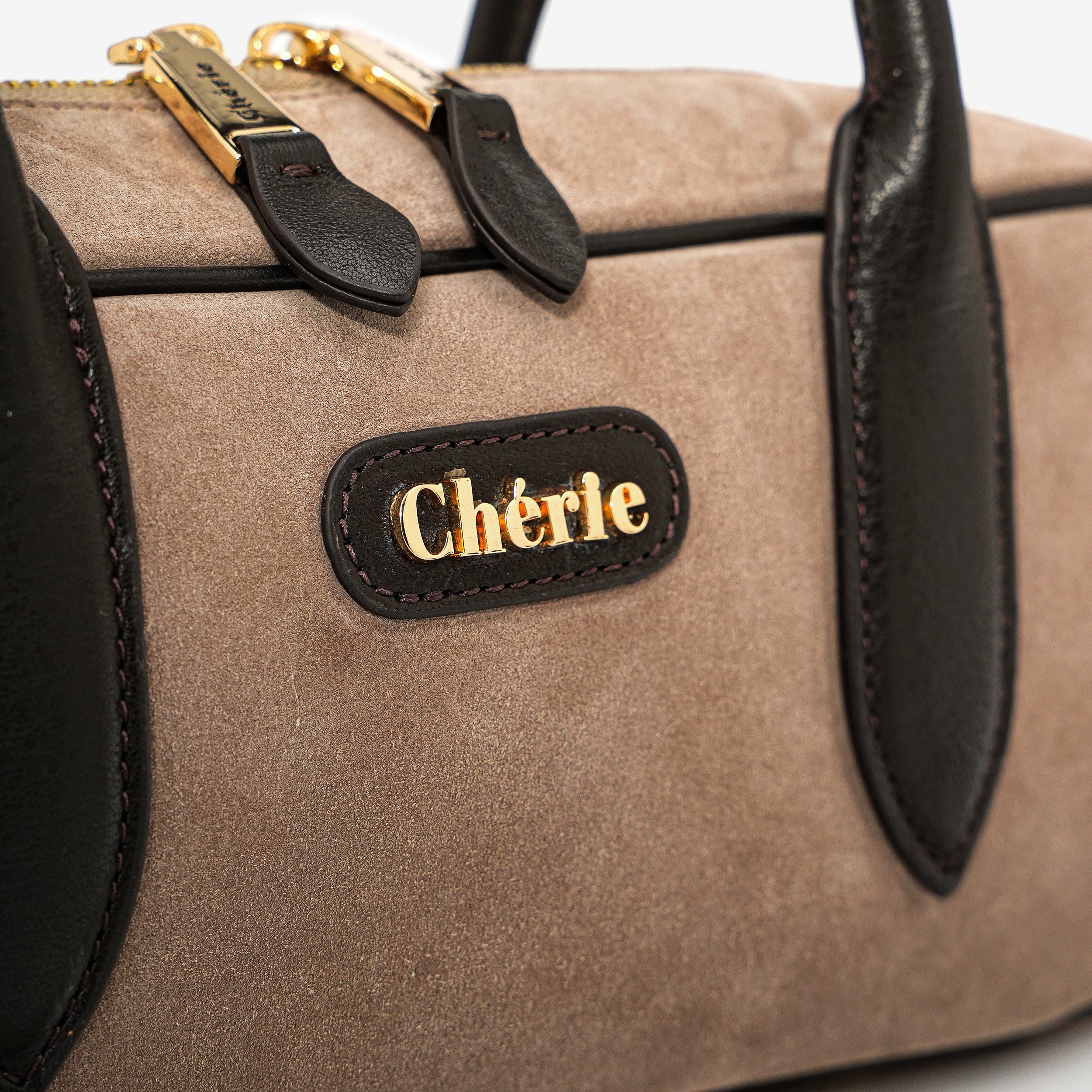 Monaco - Mink suede/brown leather