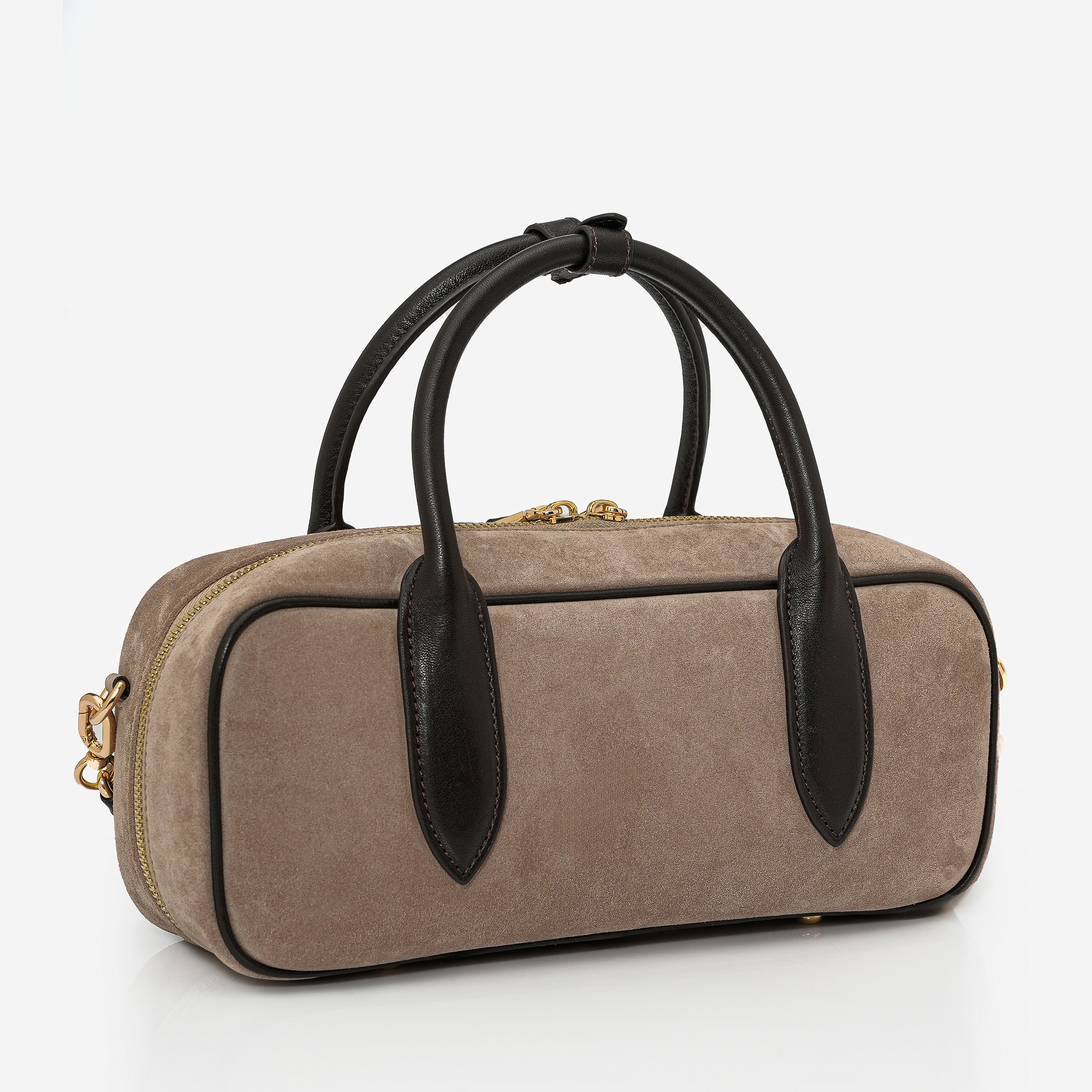 Monaco - Mink suede/brown leather