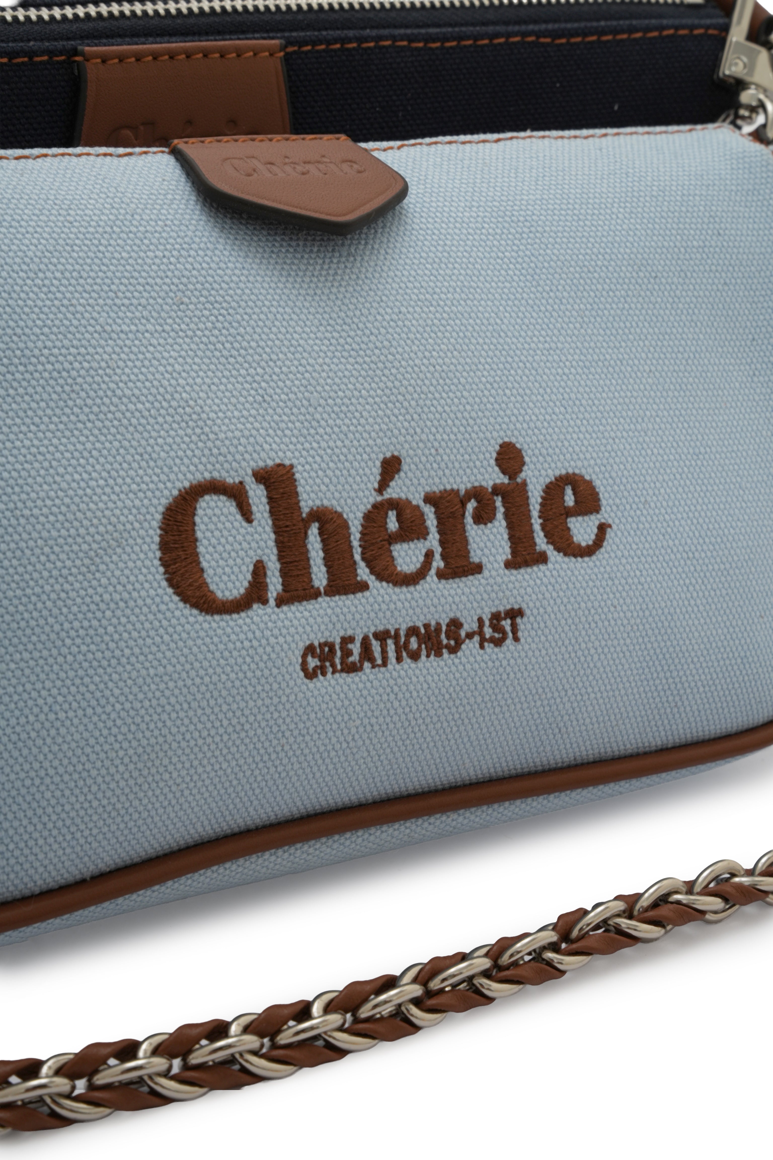 Lovita Canvas baby blue and navy blue