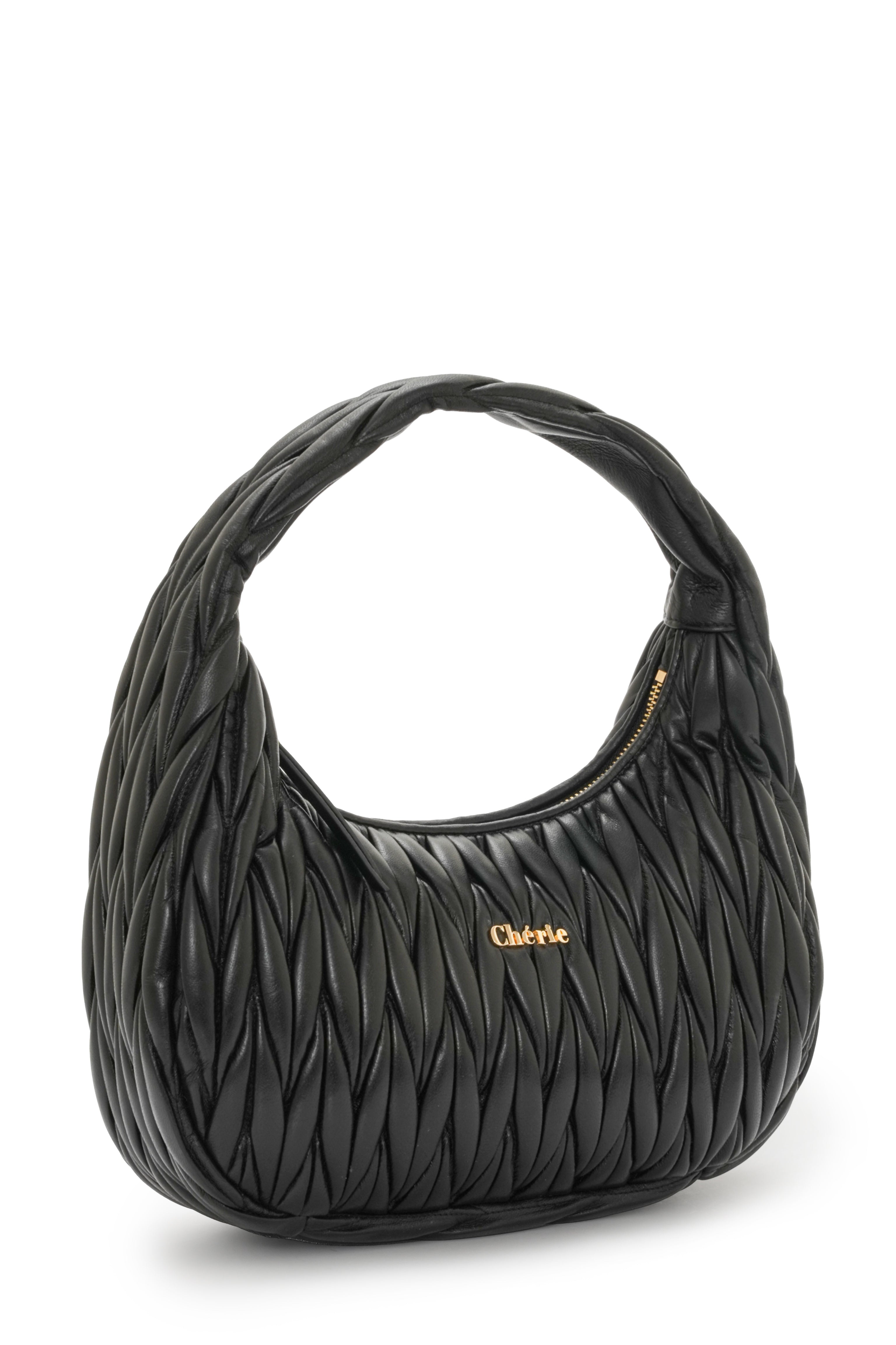 Phoebe leather large black