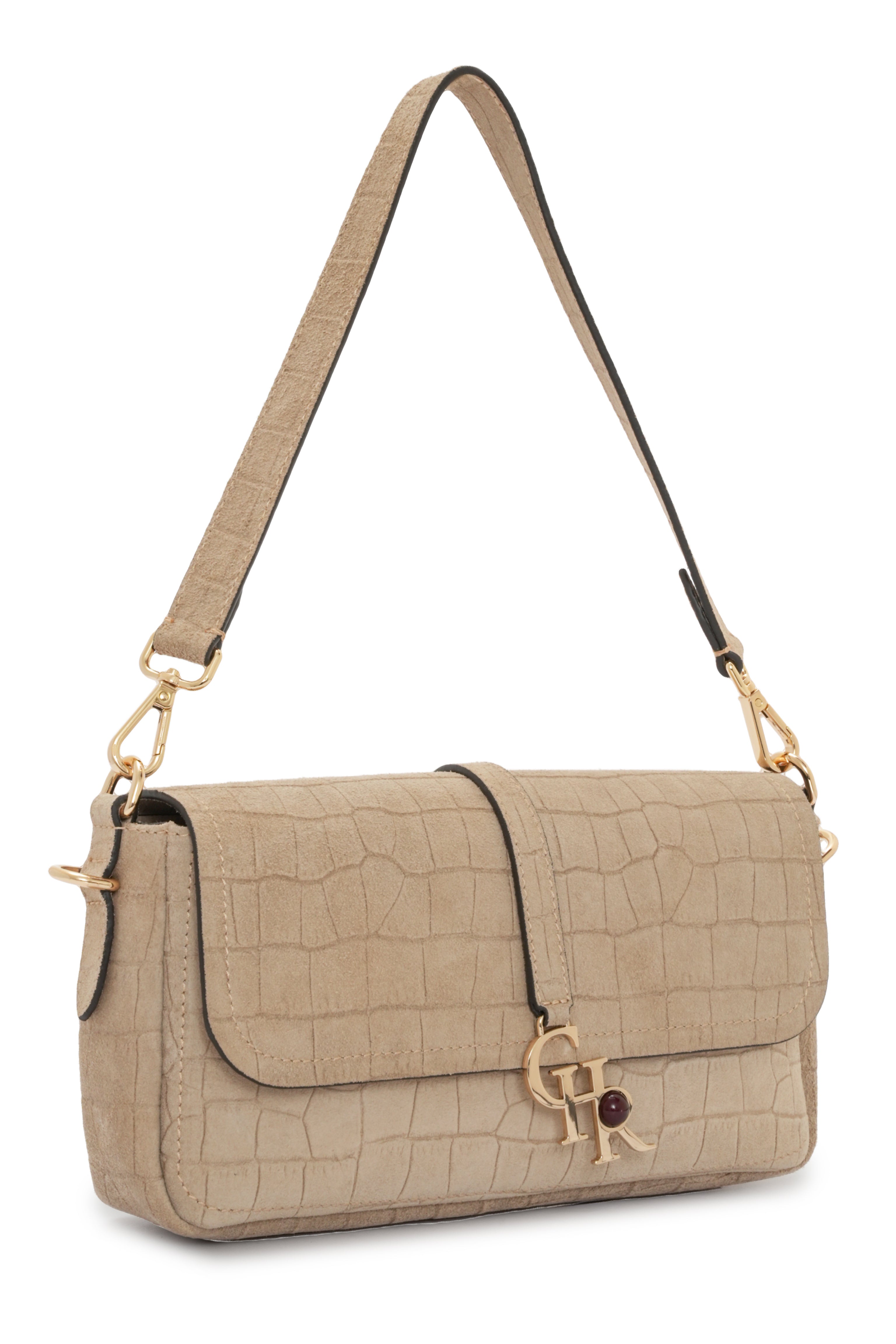 Stella - Biscuit Croc Suede | Medium