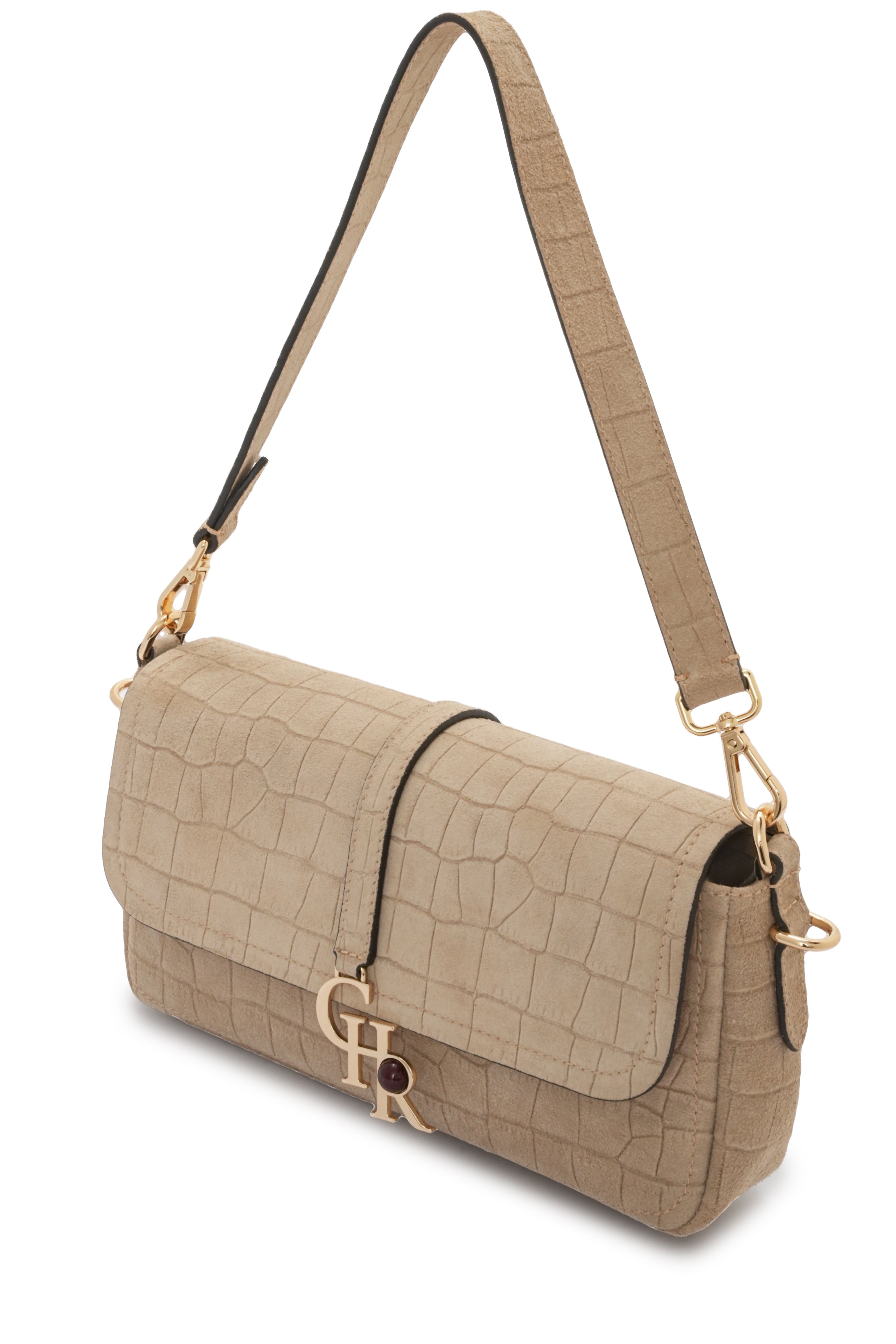 Stella - Biscuit Croc Suede | Medium