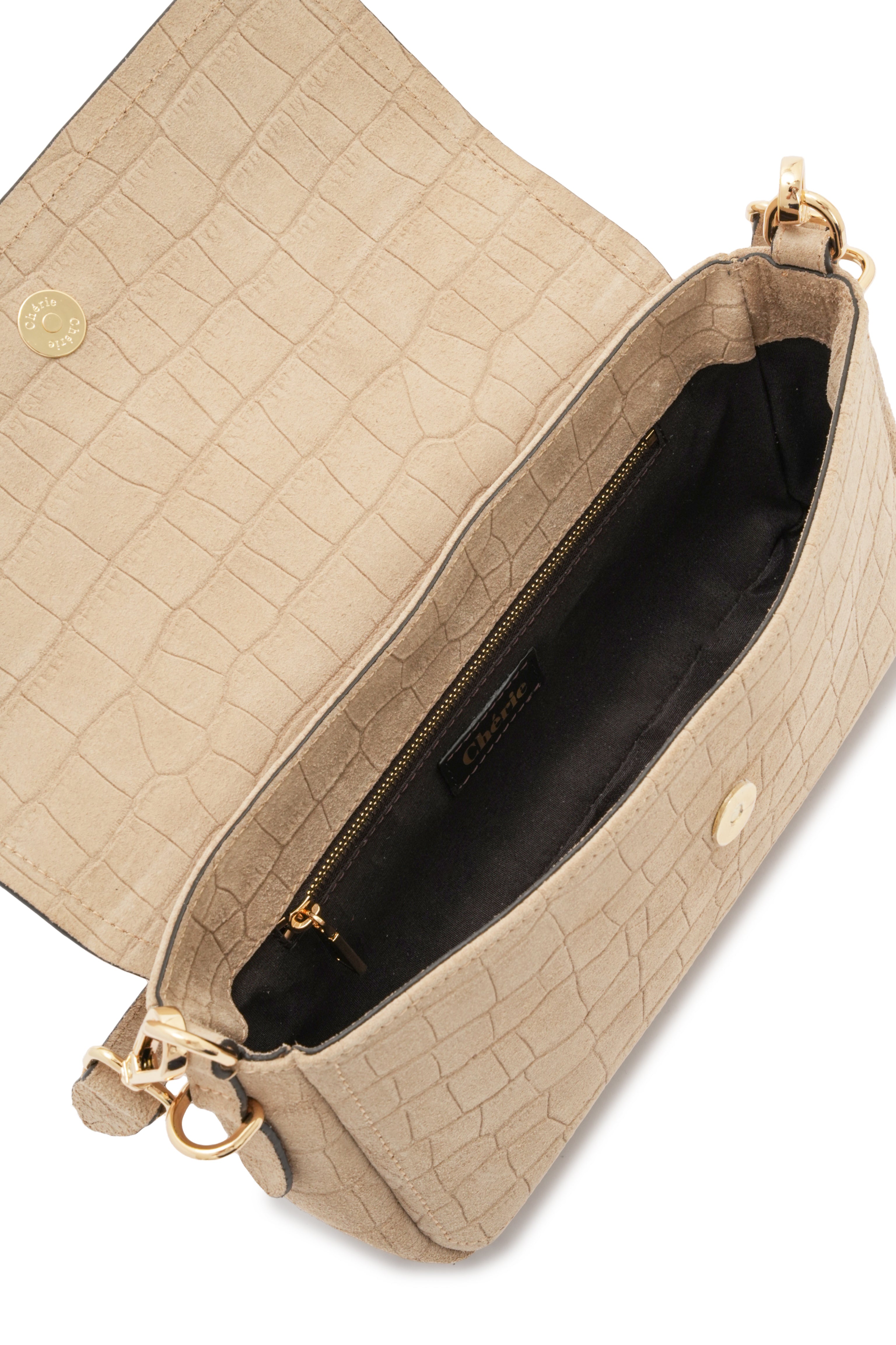 Stella - Biscuit Croc Suede | Medium