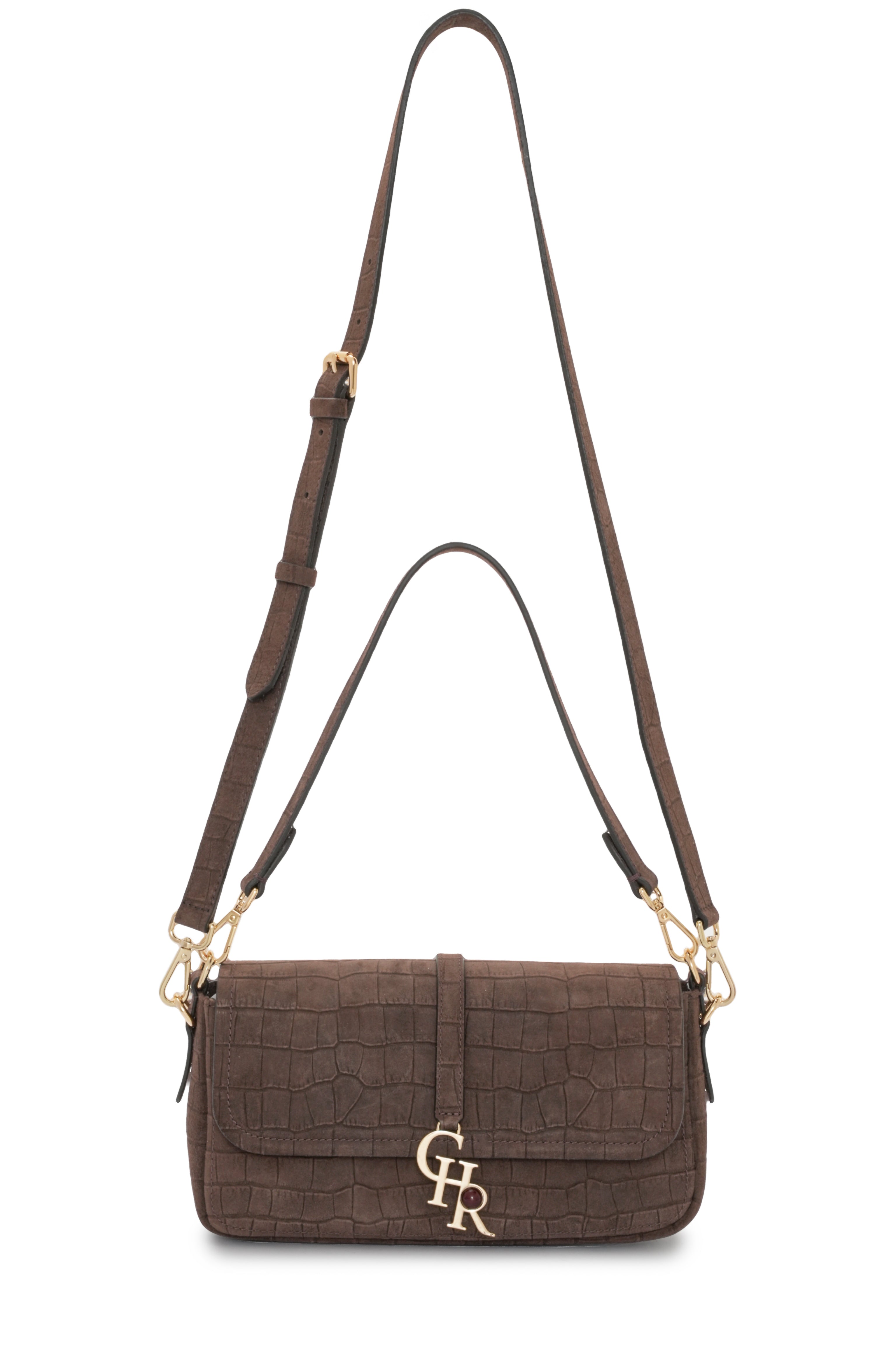 Stella - Brown Croc Suede | Medium