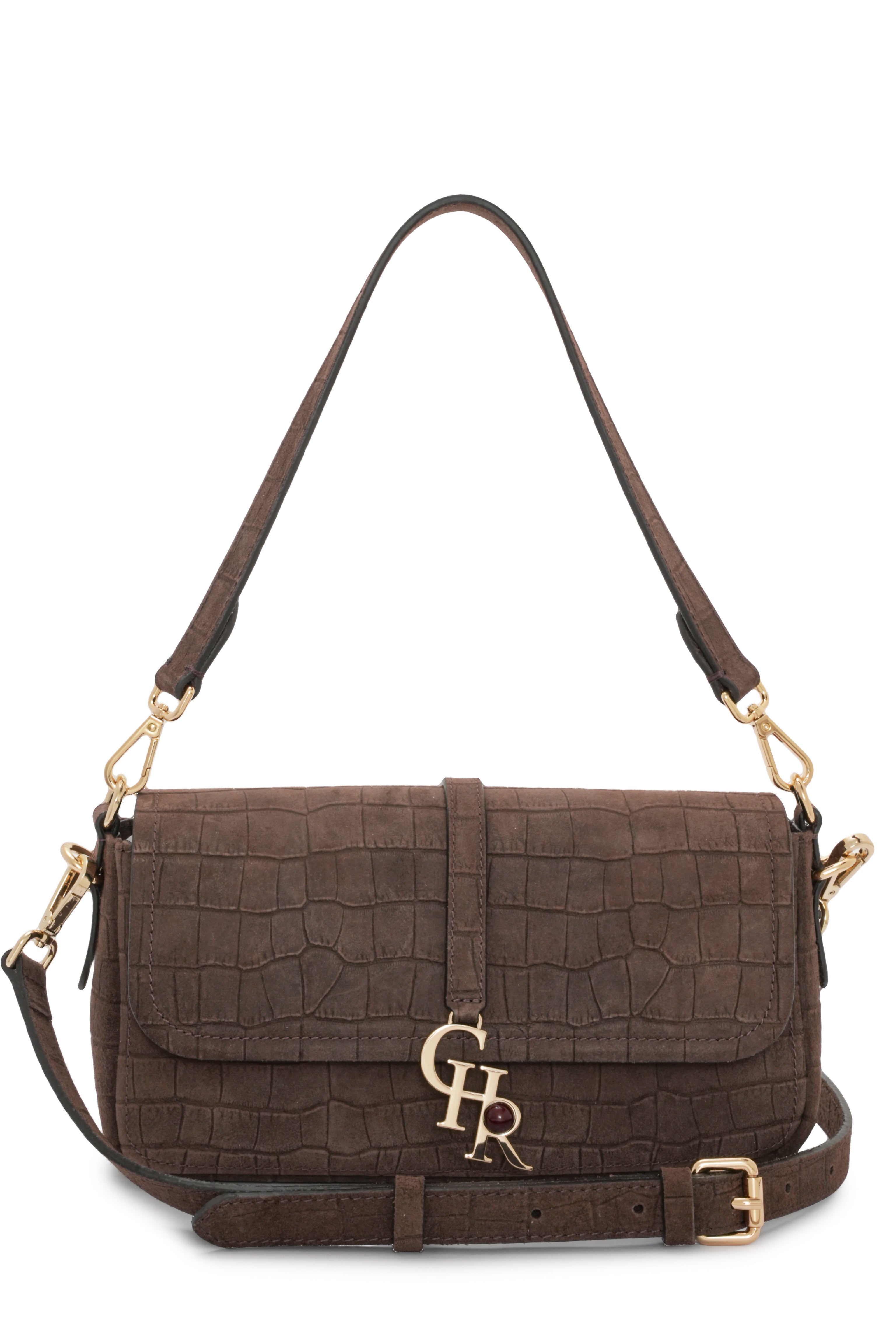 Stella - Brown Croc Suede | Medium