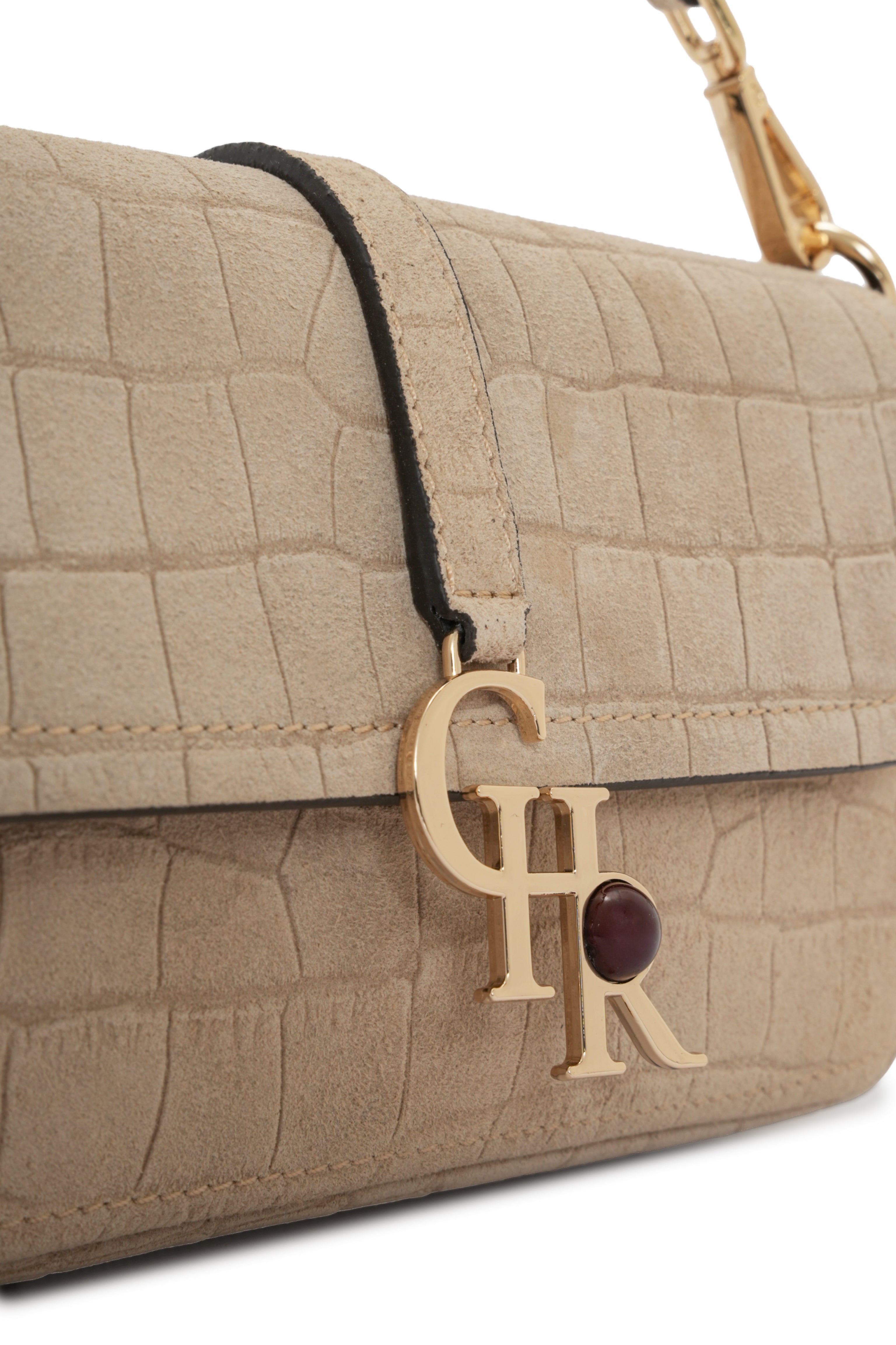 Stella - Biscuit Croc Suede | Mini