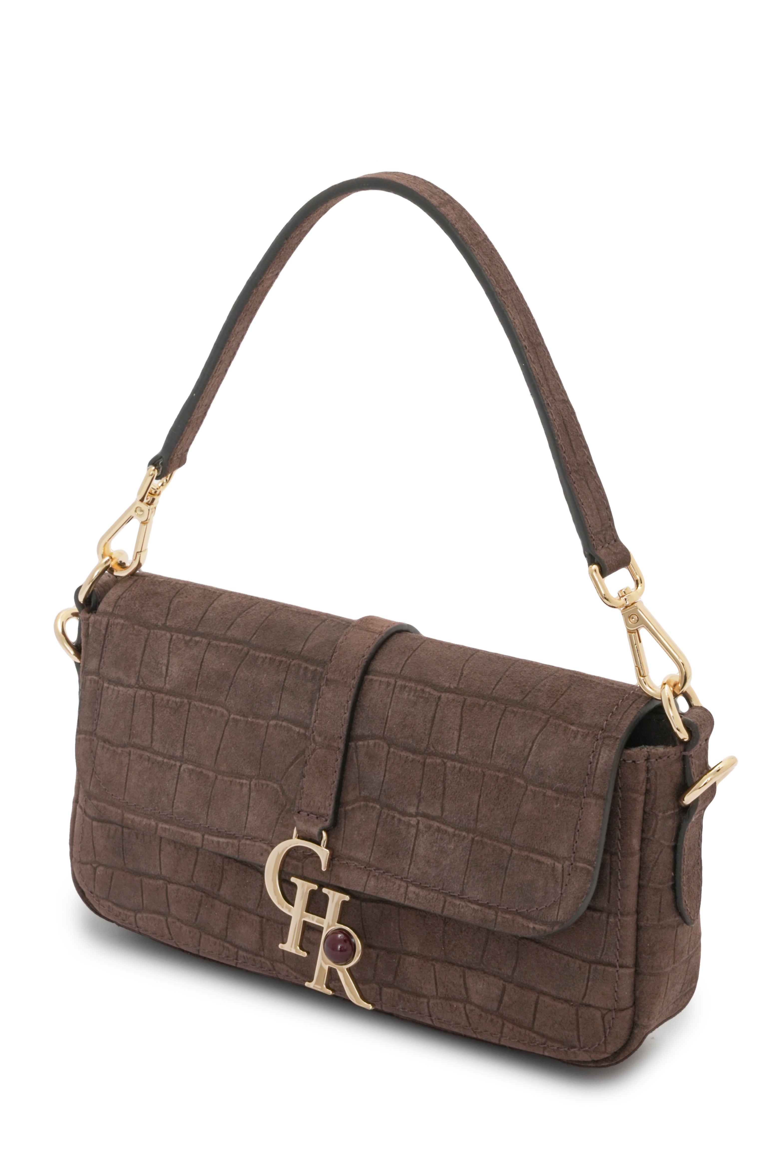 Stella - Brown Croc Suede | Mini