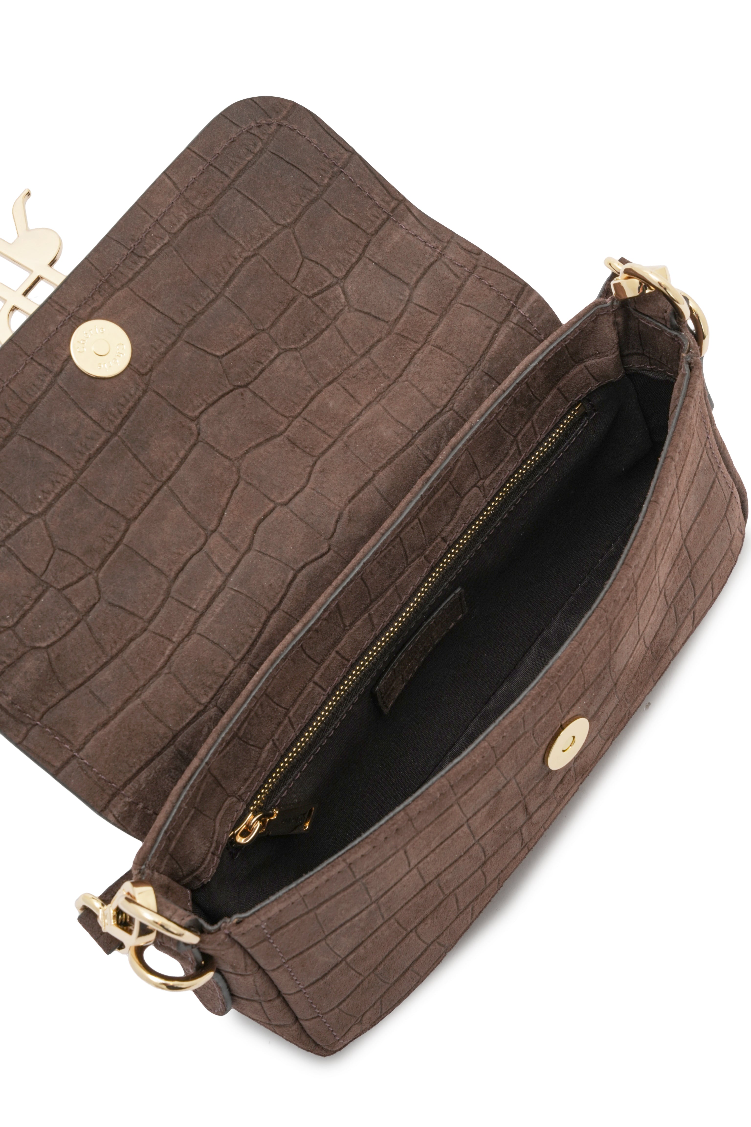 Stella - Brown Croc Suede | Mini