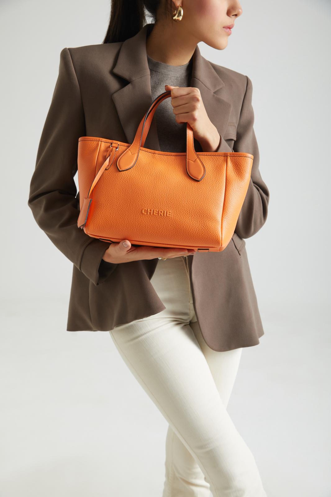 Rachel Orange Leather