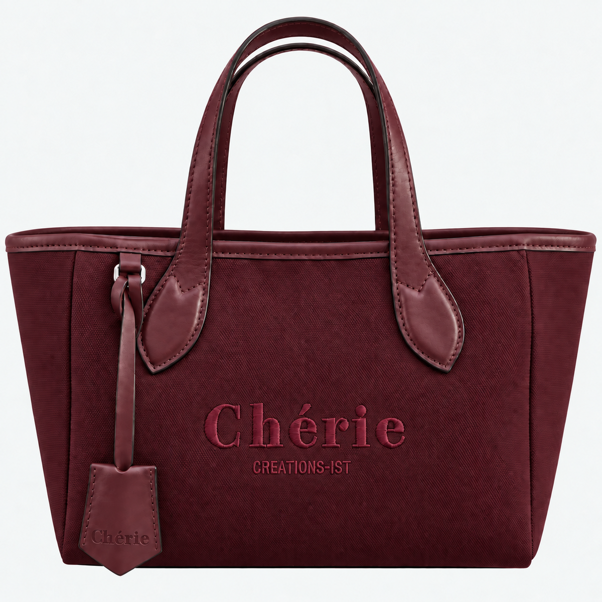 Rachel Medium Burgundy Canvas — Ön görünüş