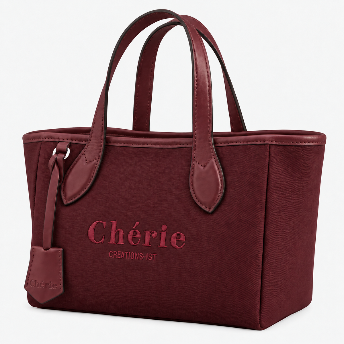 Rachel Medium Burgundy Canvas — Sağ çapraz görünüş