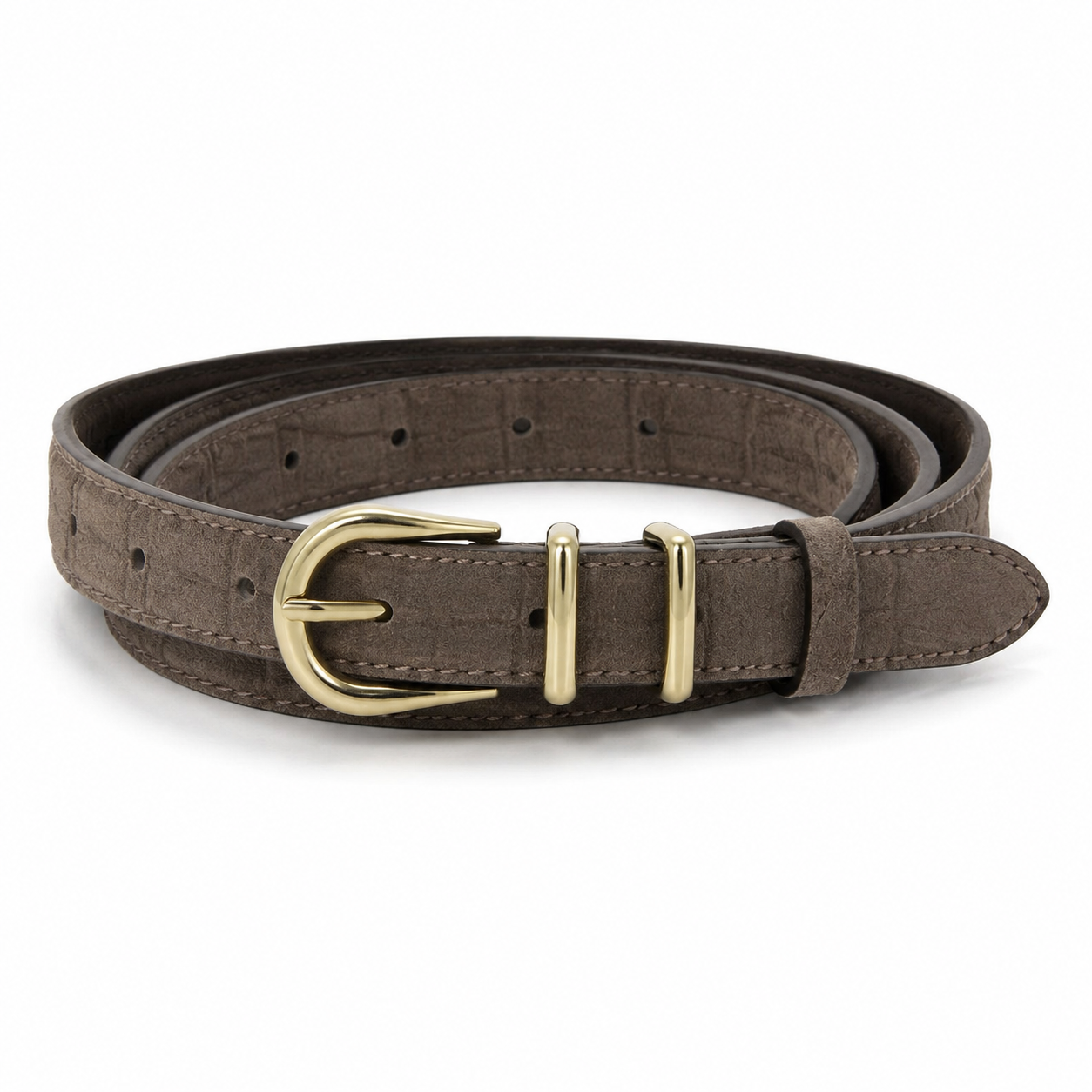 Cozy Belt - Vizon Croc Süet