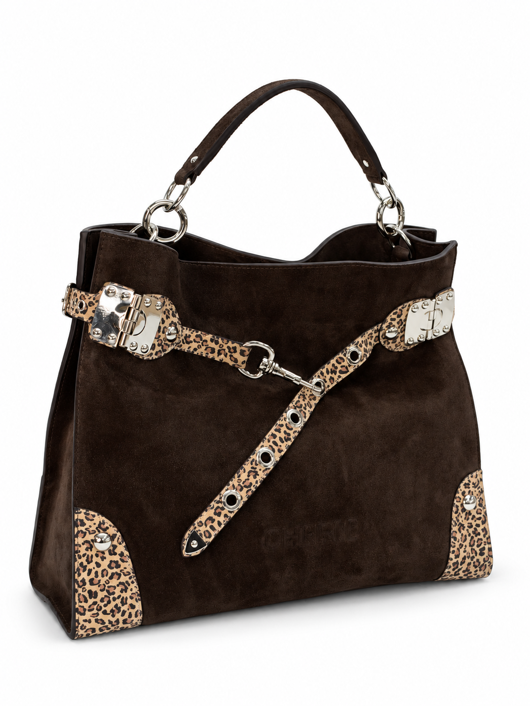 Trapper brown suede - leopard
