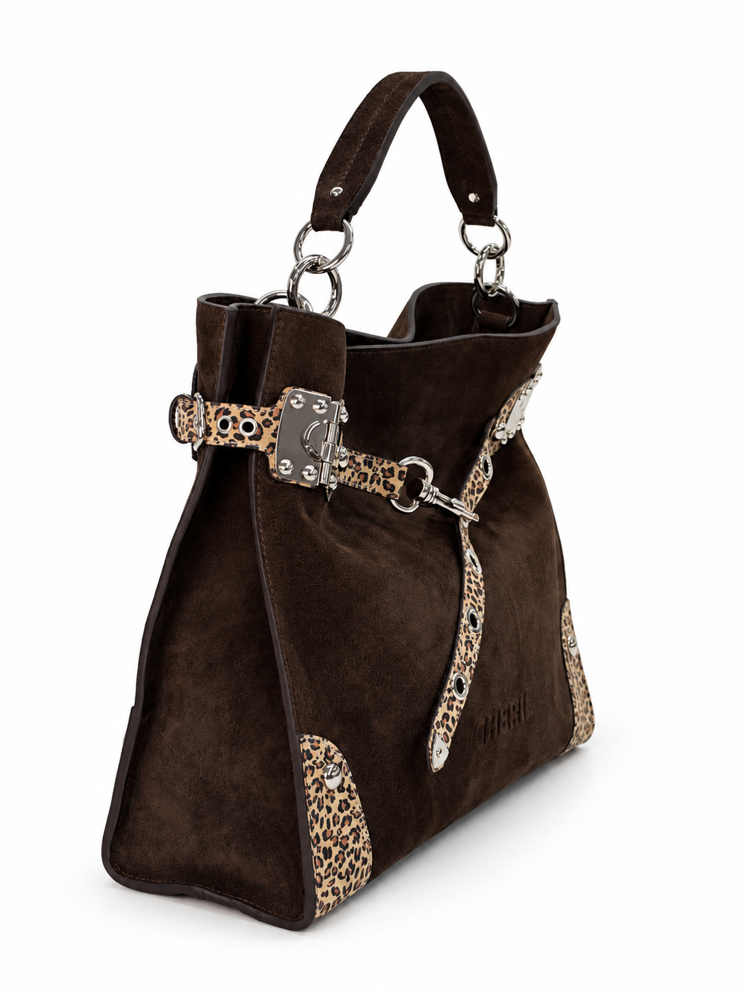 Trapper brown suede - leopard