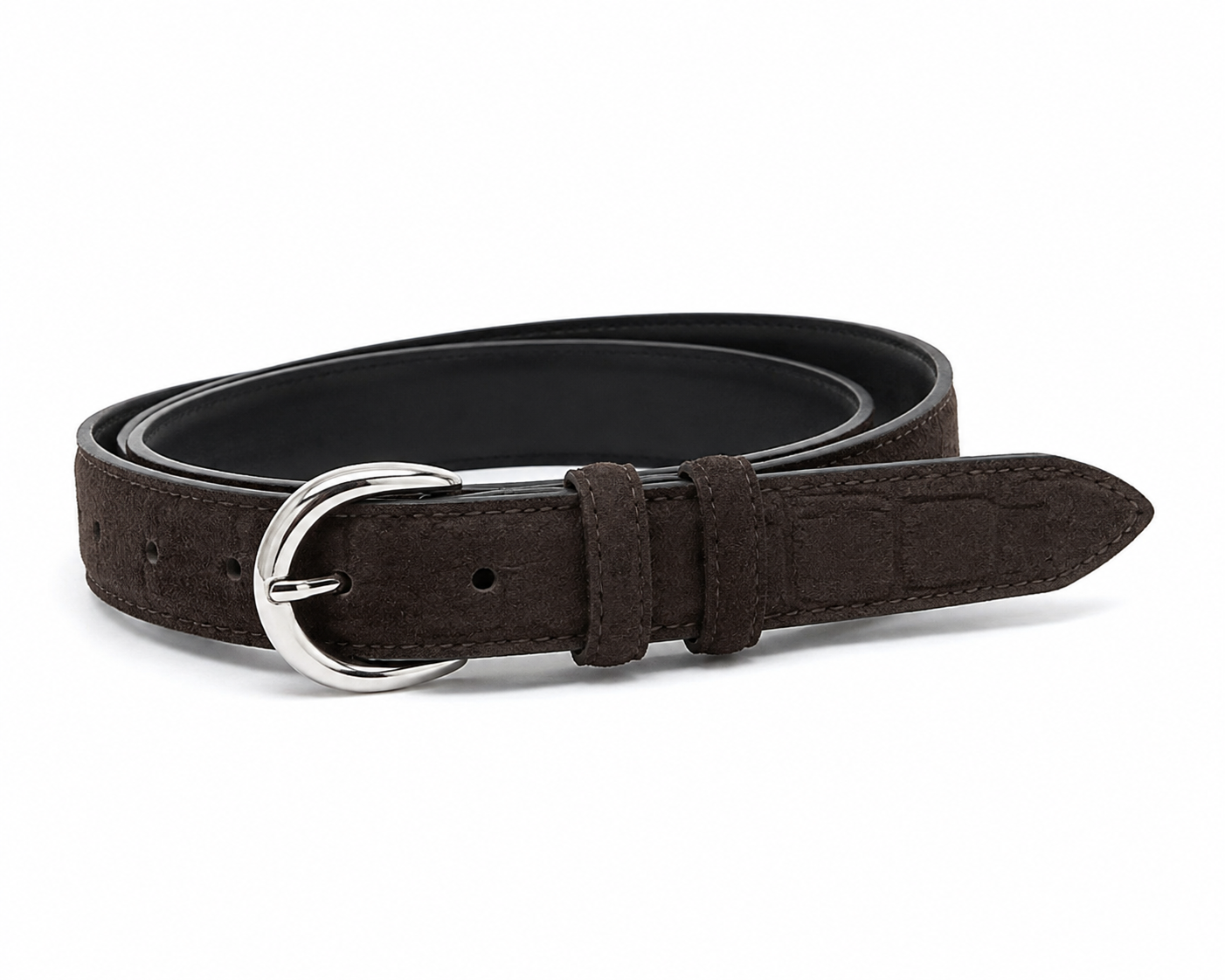 Dany Belt - Kahverengi Croc Süet