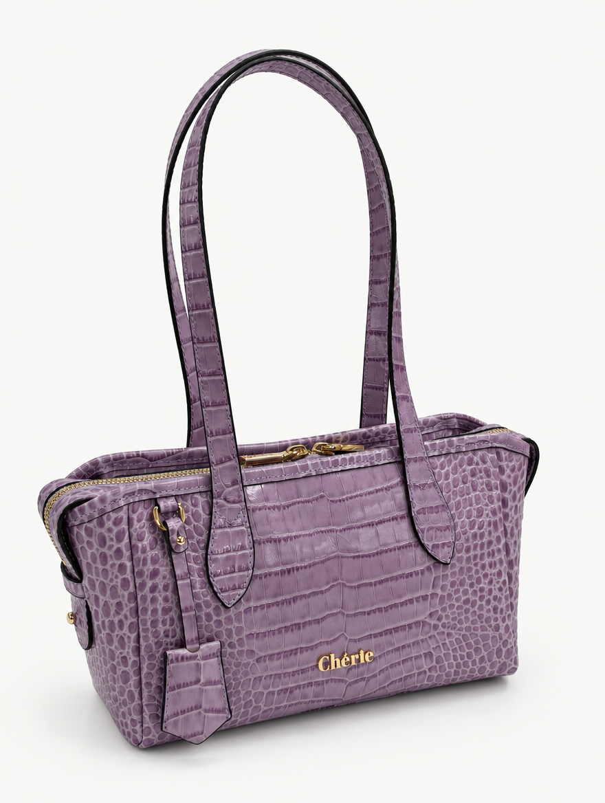 RACHEL SHOULDER - LILAC CROCO