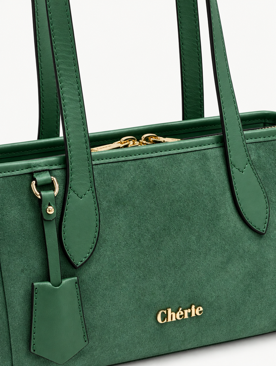 RACHEL SHOULDER - GREEN SUEDE