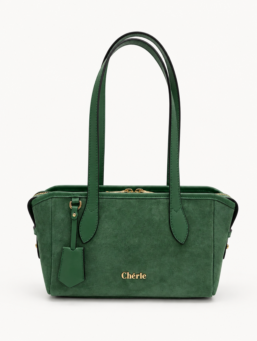 RACHEL SHOULDER - GREEN SUEDE
