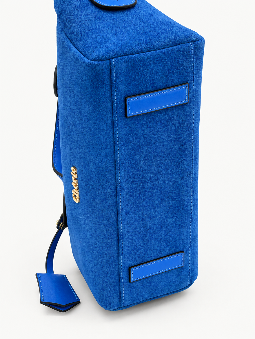 RACHEL SHOULDER - BLUE SUEDE