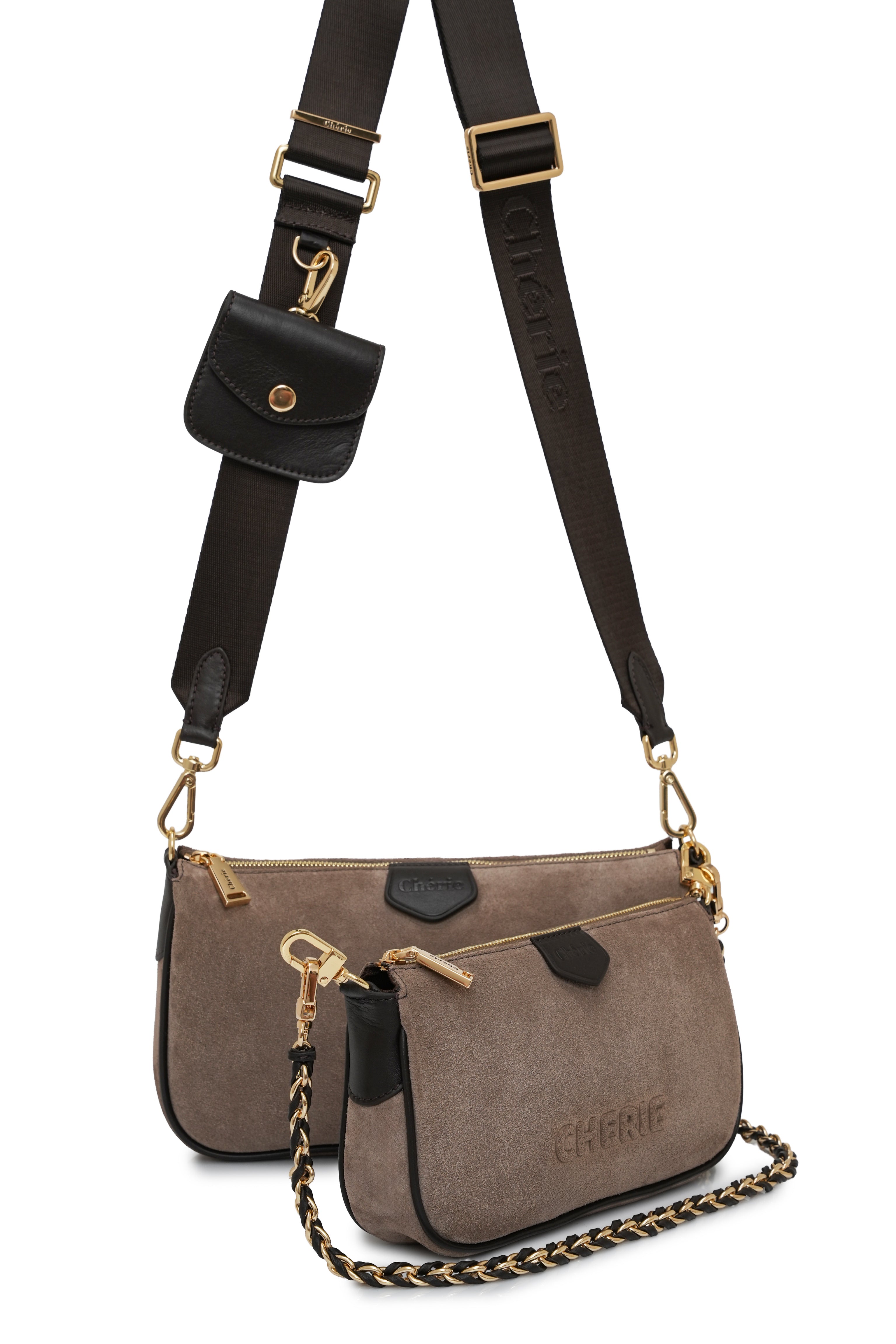 Lovita suede taupe/taupe