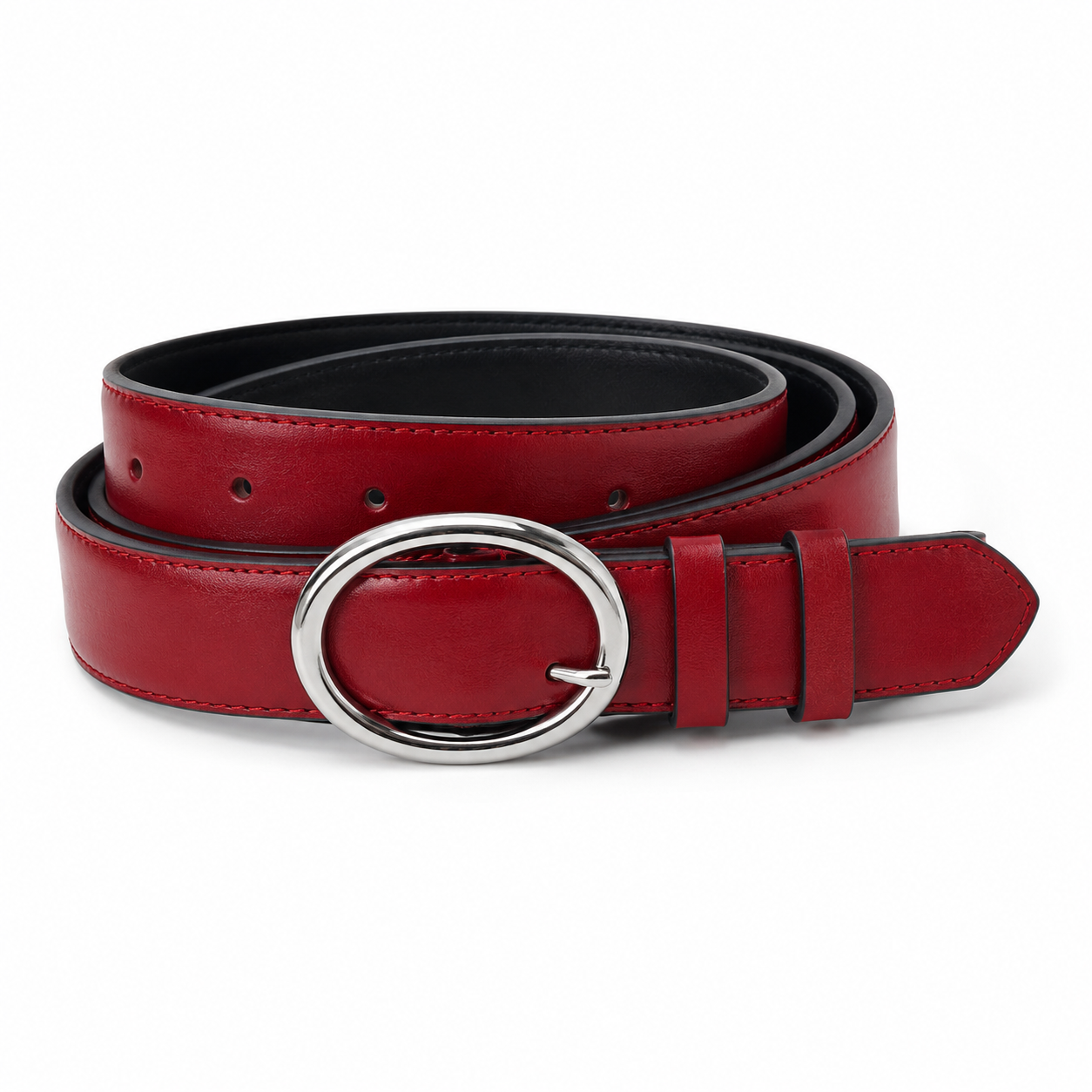 Serena Belt- kırmızı deri