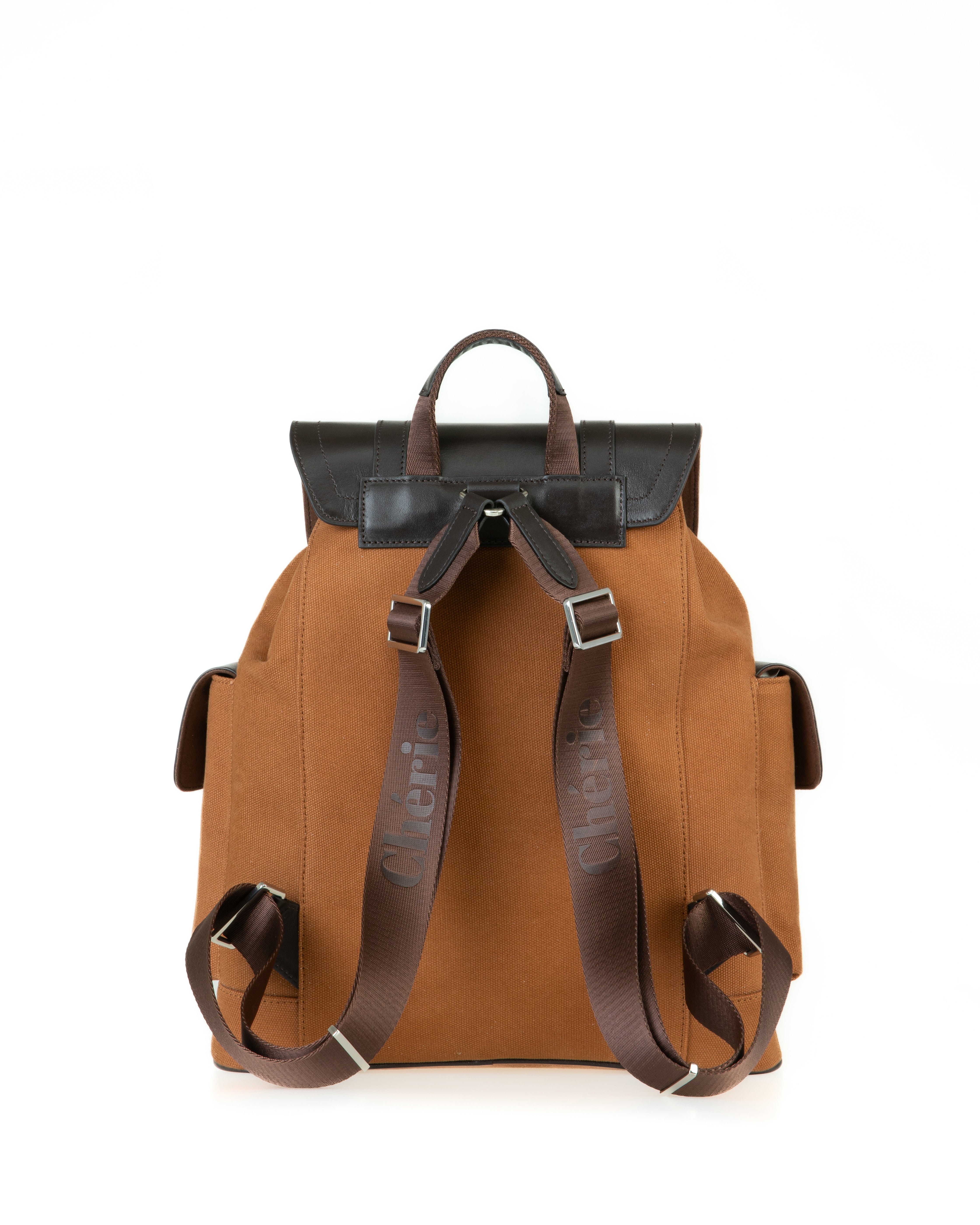 cosby tan canvas backpack