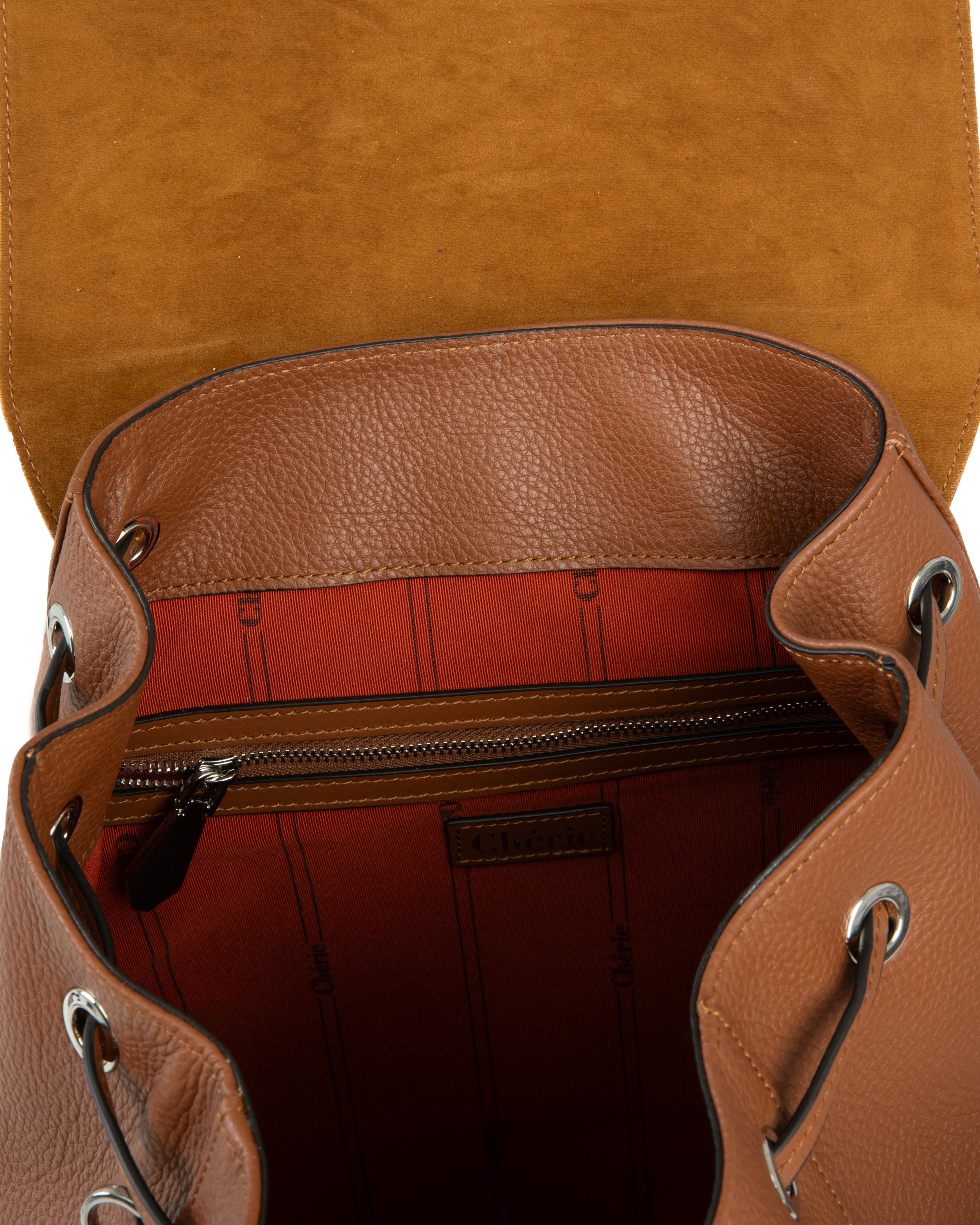 cosby cinammon sands leather backpack