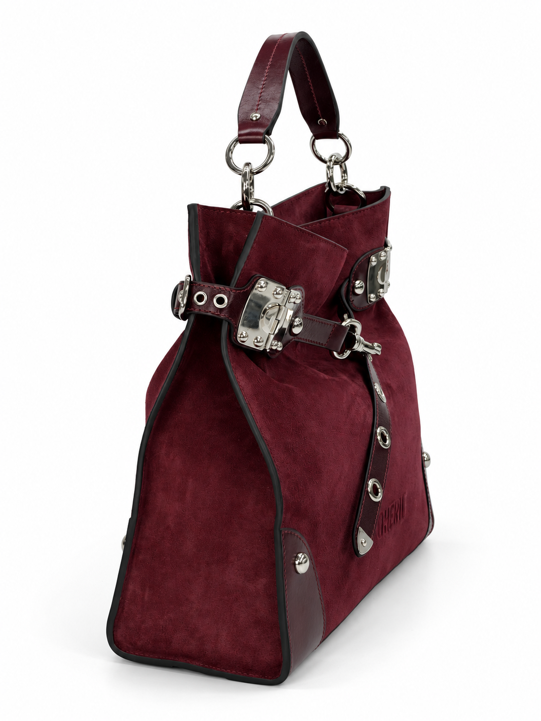 Trapper burgundy suede