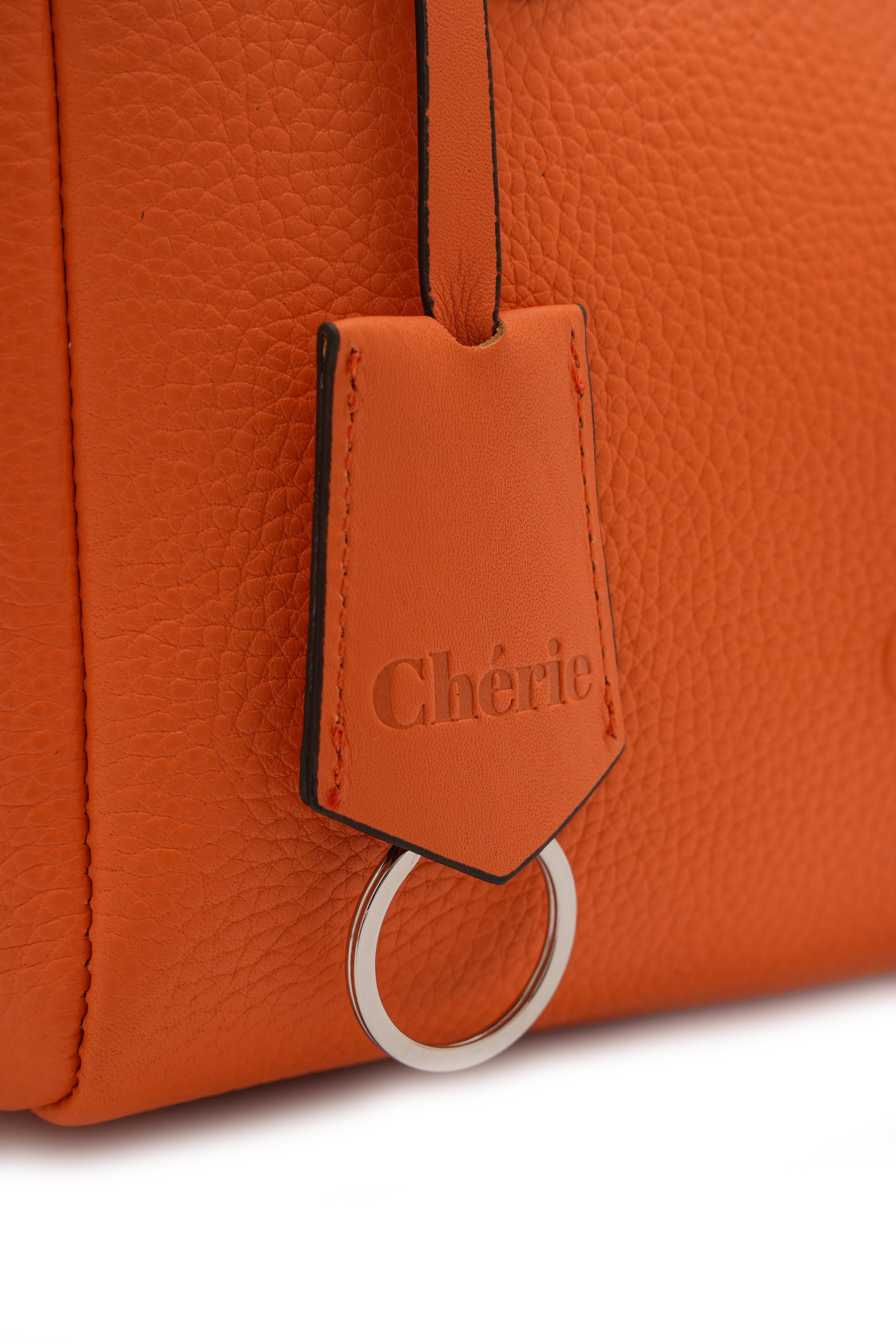 Rachel  Orange  Leather