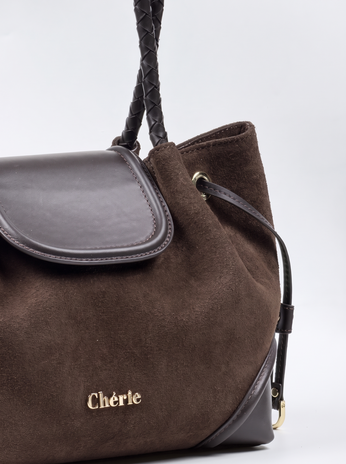 BLAIR Brown Suede çanta