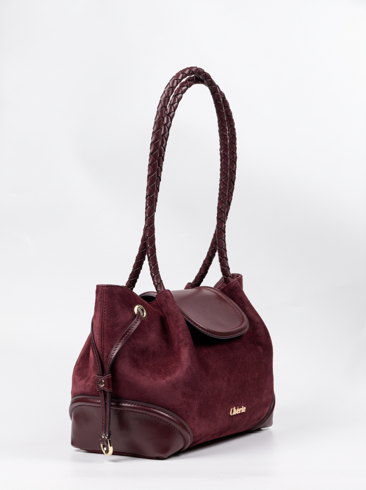 BLAIR Burgundy Suede çanta