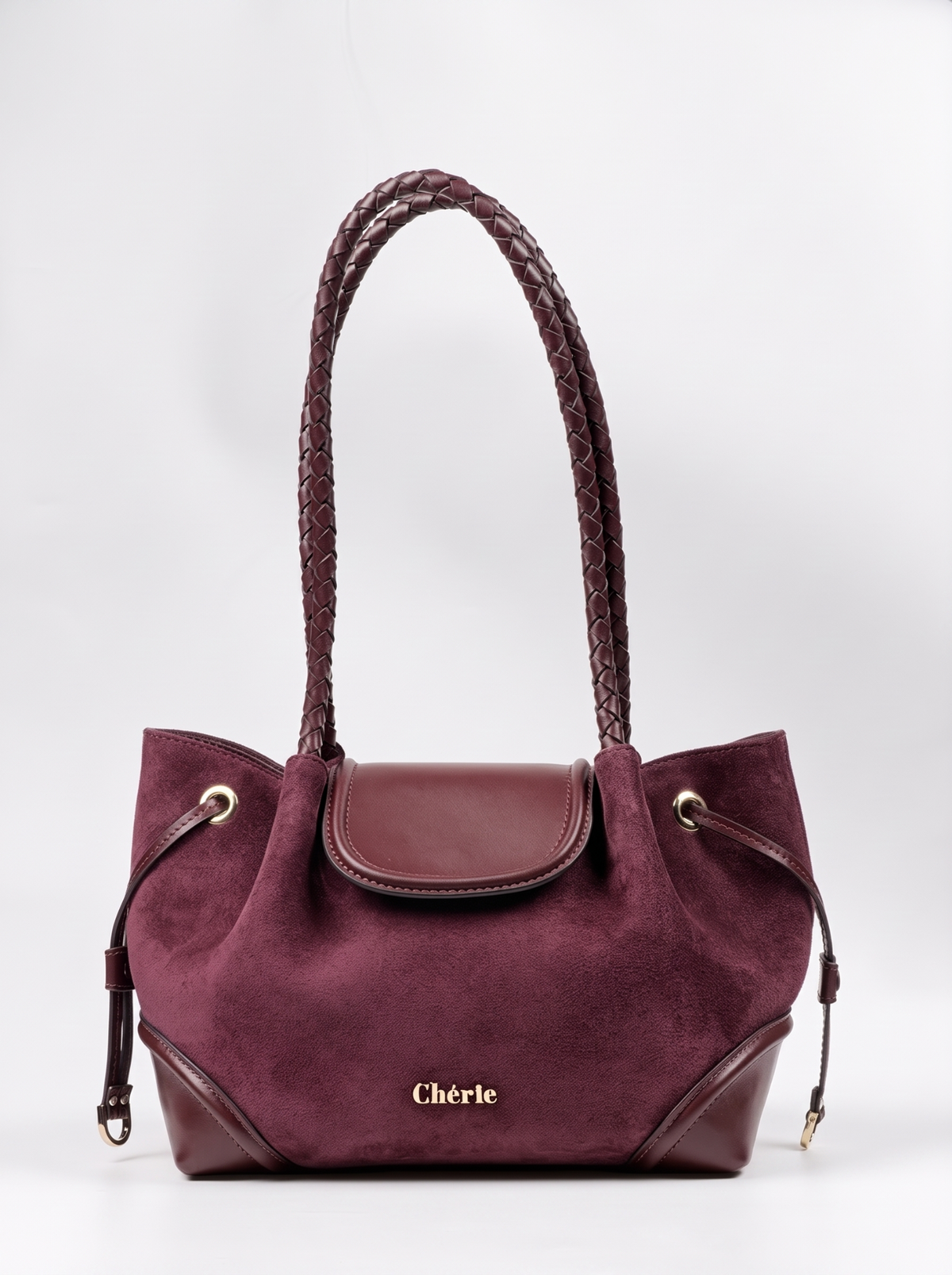 BLAIR Burgundy Suede çanta